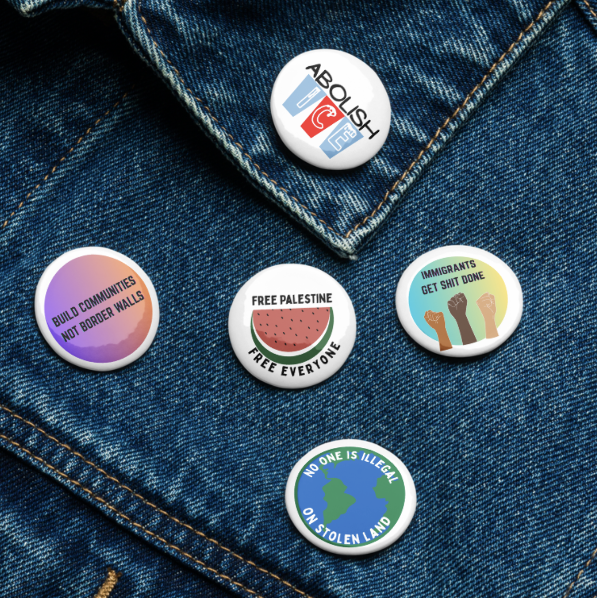 ABOLISH ICE BUTTON SET