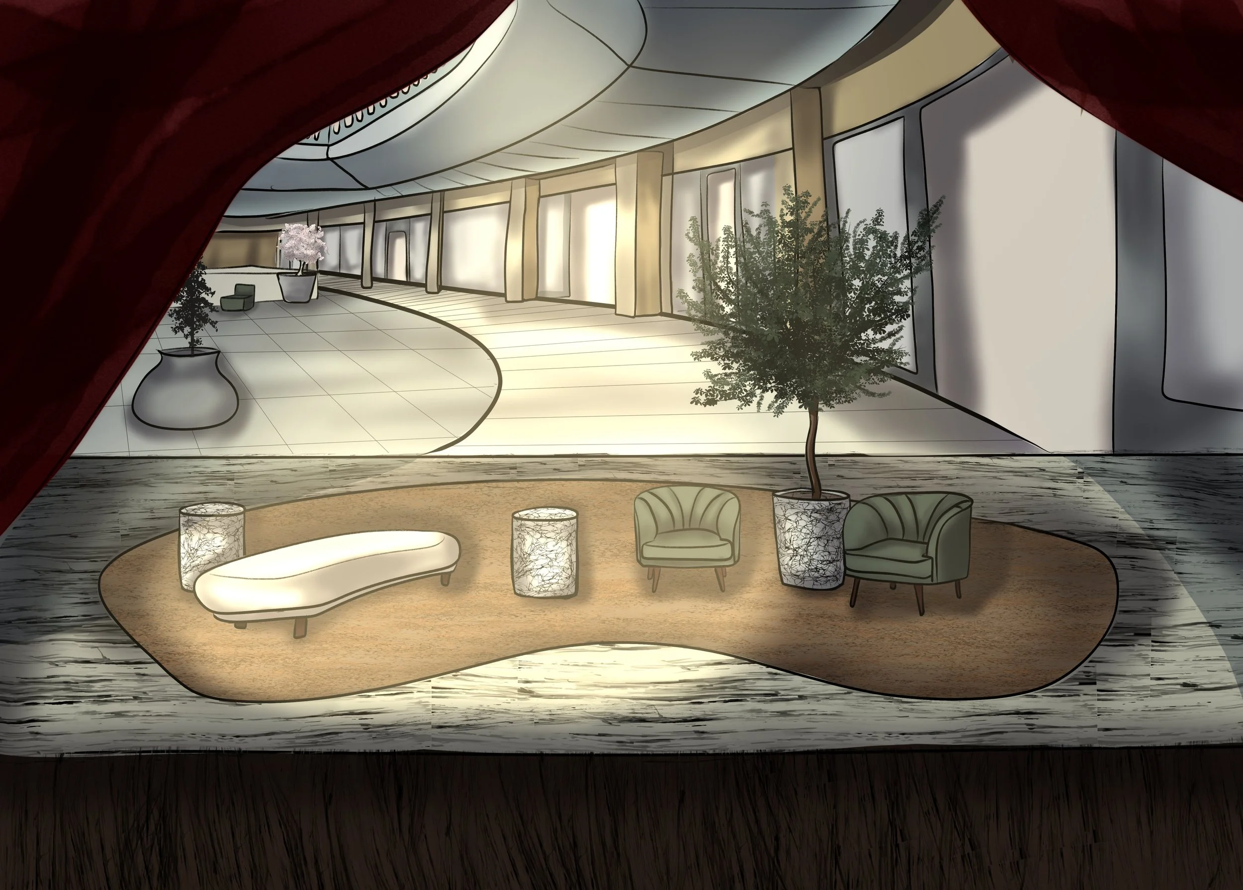 Drama 101: Set for "Everybody" Scene 5