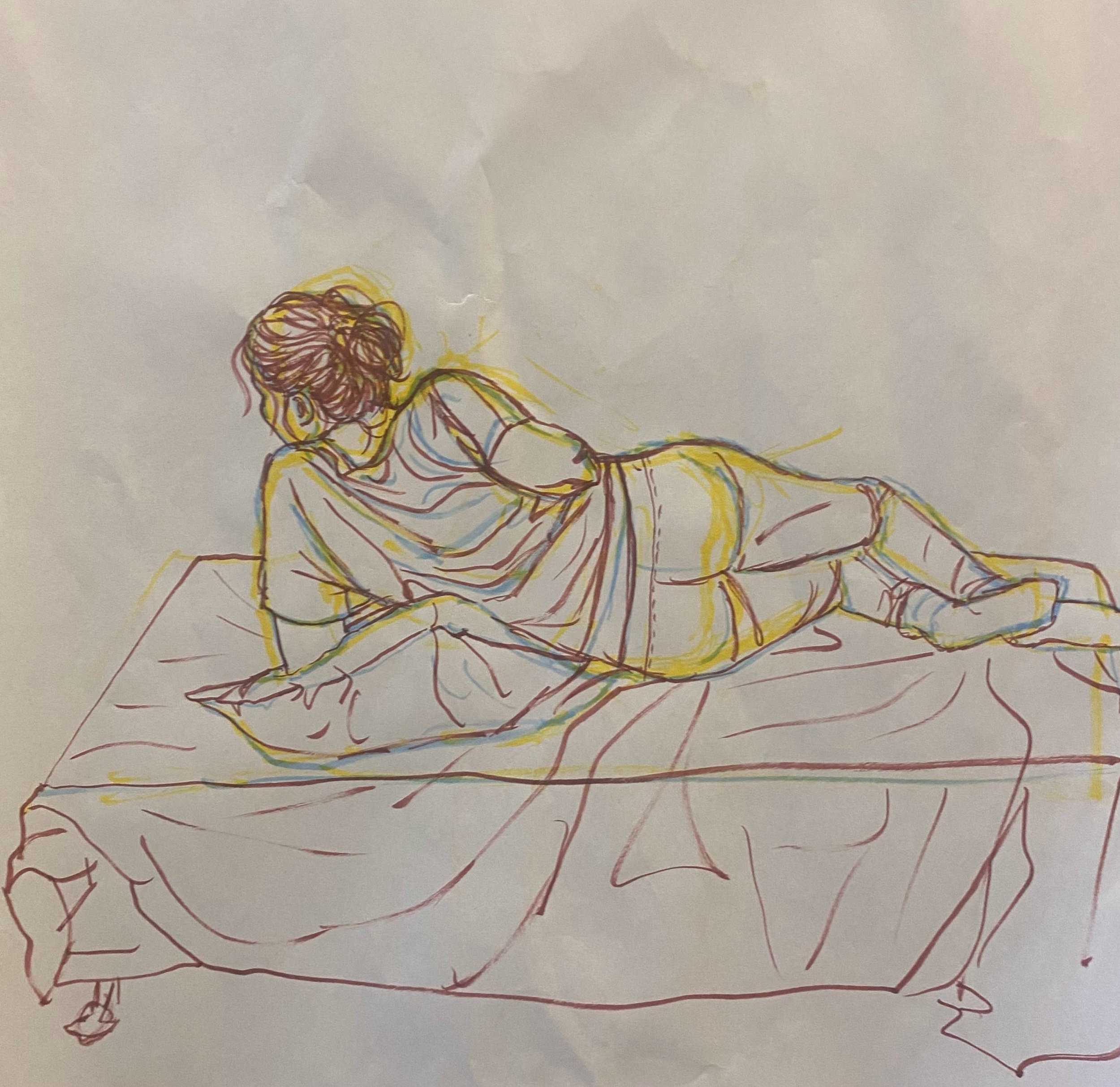 Live Model 2-Minute Study - Watercolor Marker