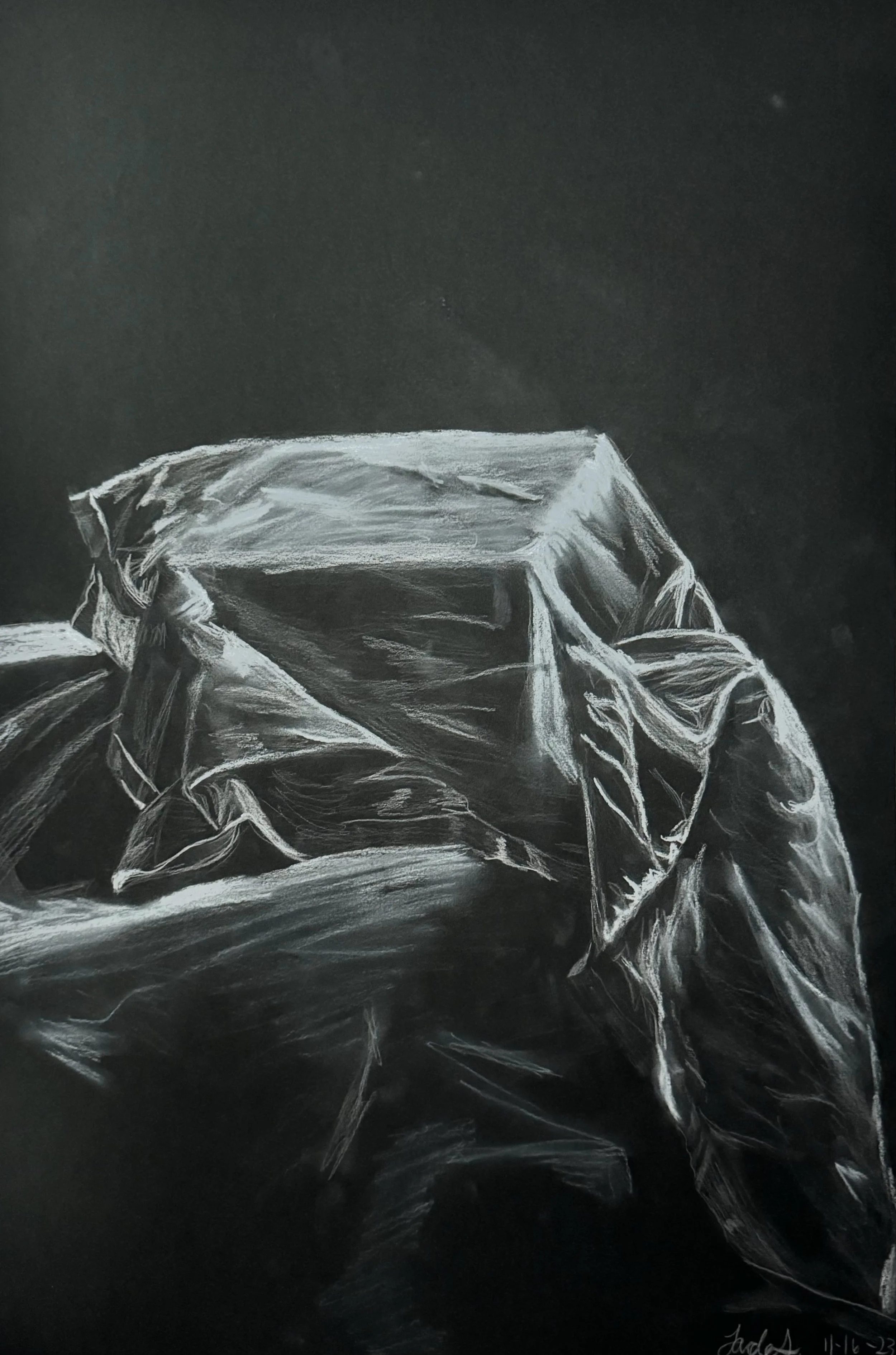 Light Study - White Conte Crayon