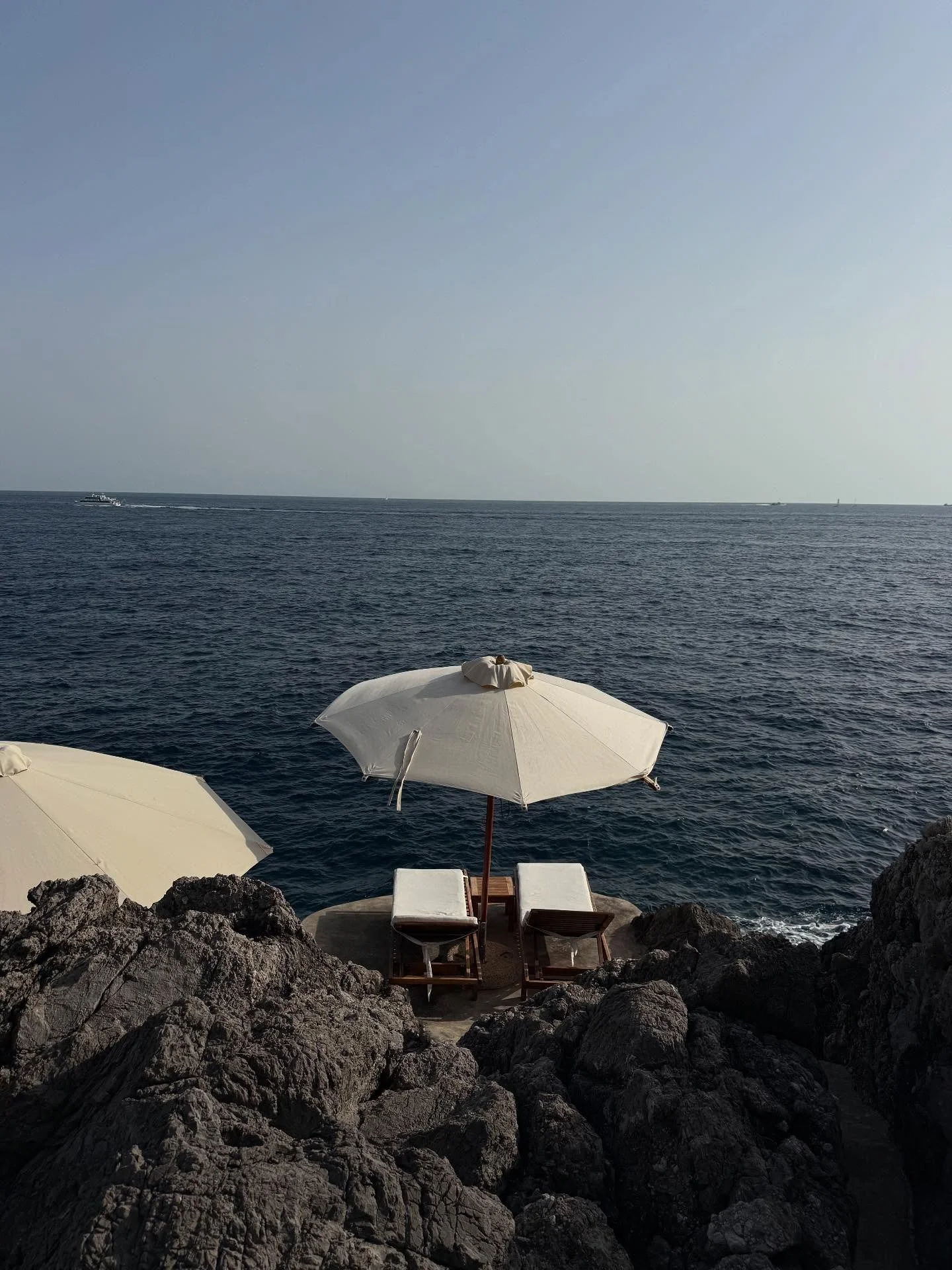 In our bubble perched on a cliff in Praiano