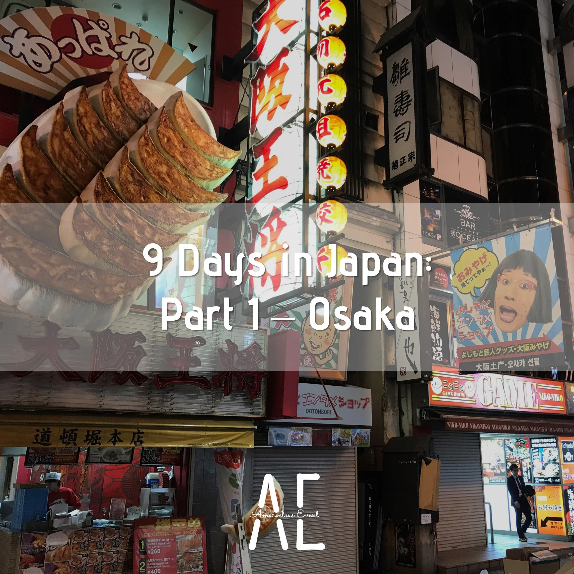 9 Days in Japan: Part 1 - Osaka