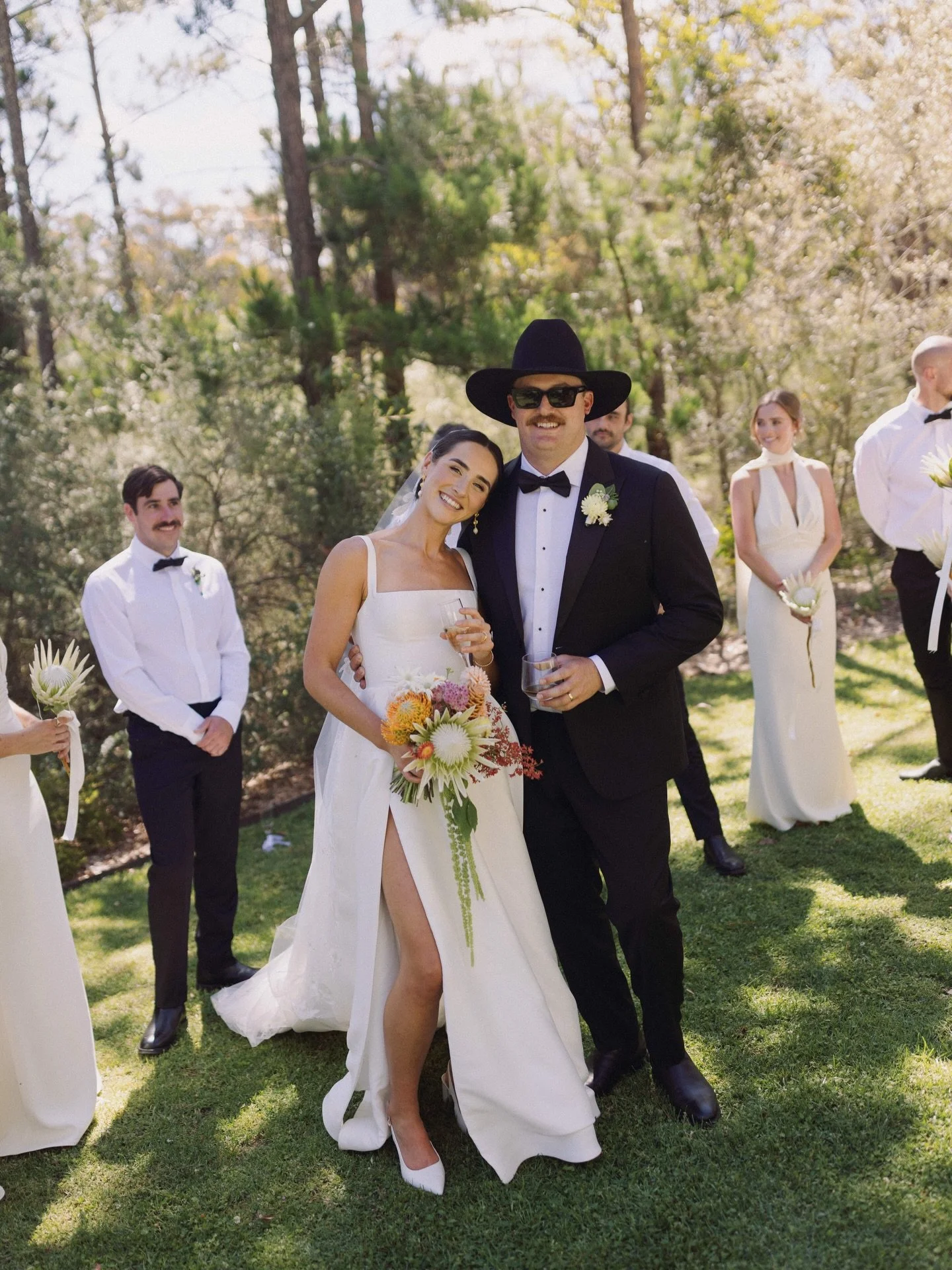 India and Scott&rsquo;s perfect day at @growwild.weddings 💛💛💛

Photos @tomcoburn_