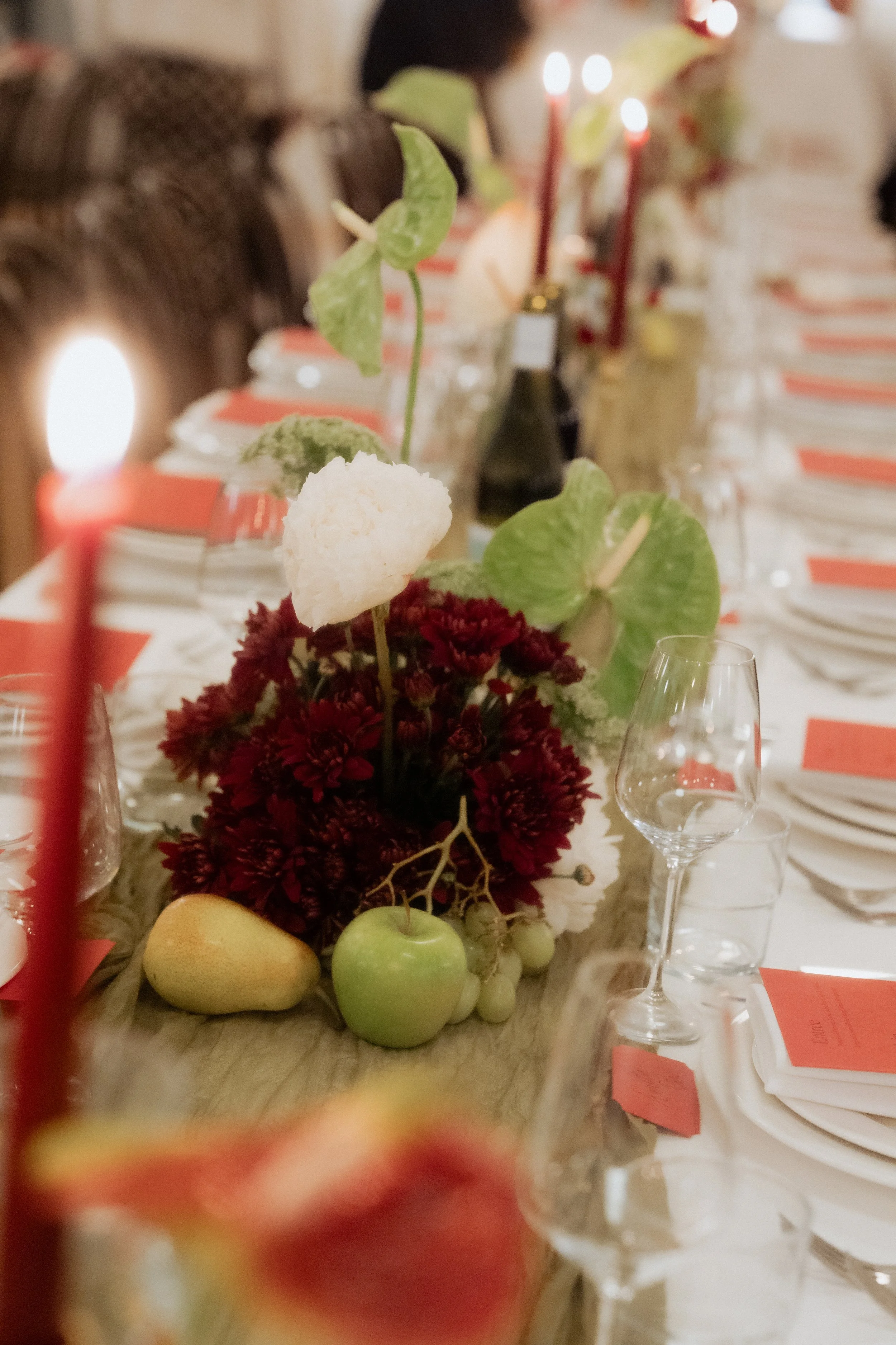 Chic modern colourful fun moody reception styling at The Lodge Jamberoo
