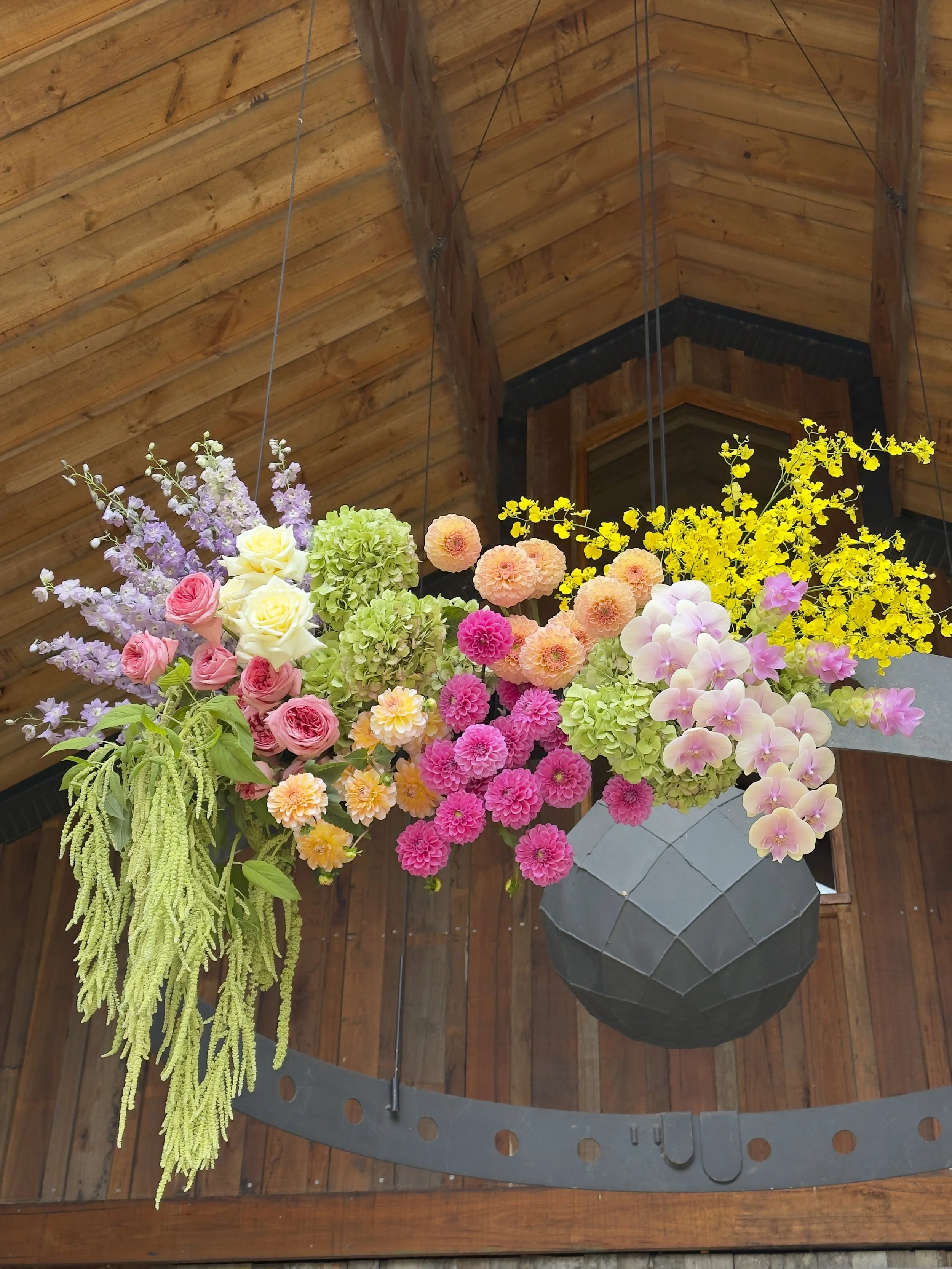 Colourful floral installation by Oopsie Daisy Floristry, Sydney wedding florist creating modern wedding flowers across Sydney, the Southern Highlands and South Coast