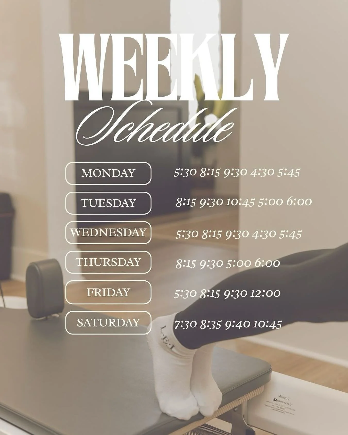 Weekly schedule drop!! Jump back into a routine and book your workouts for the week. We can&rsquo;t wait to see you in the studio! 

If you&rsquo;ve never tried us, now is the time! ✨ Our instructors are ready to meet you where you are and give a gre