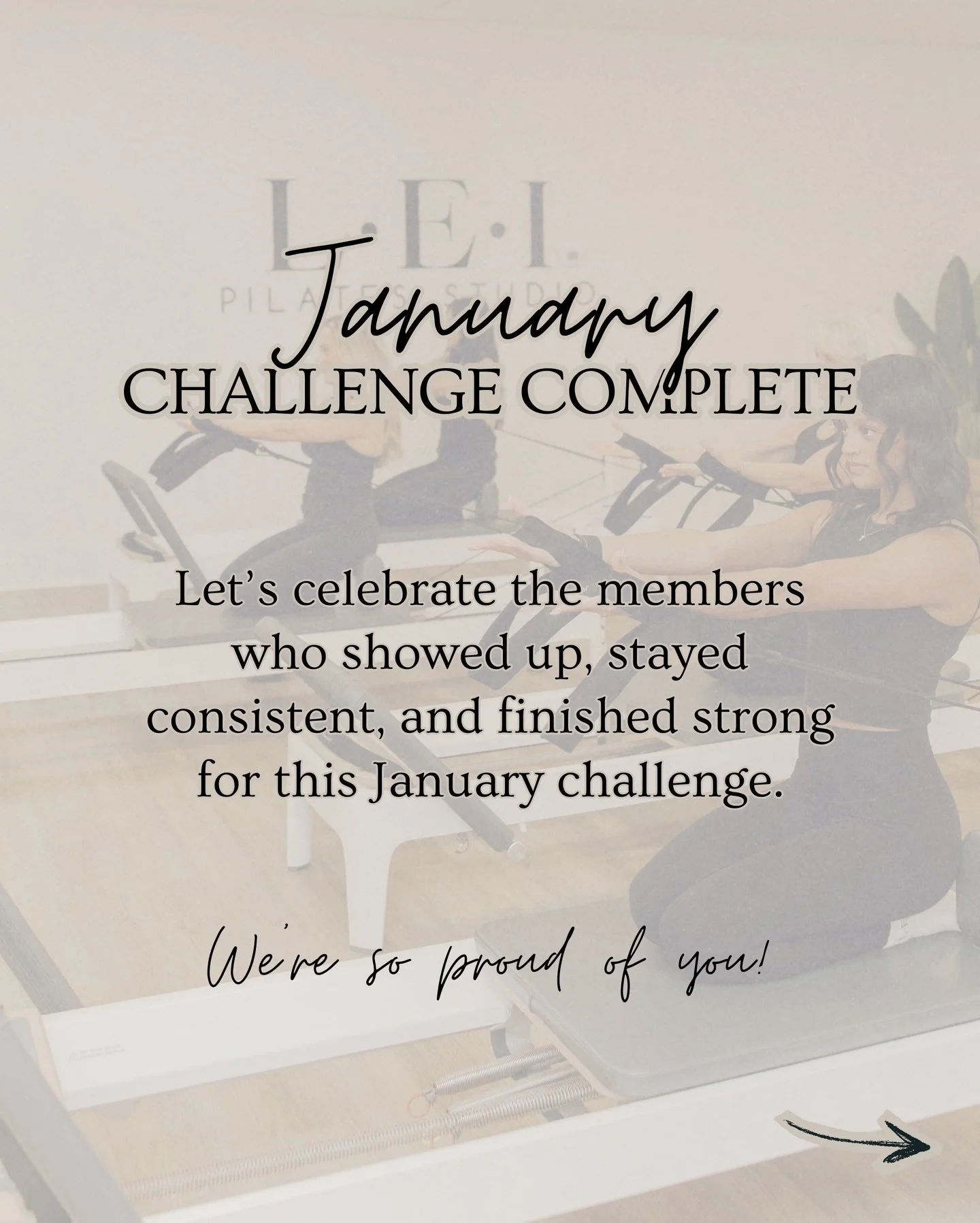 January was all about showing up and this community did just that!
 We&rsquo;re so proud of every member who committed to the 10 &amp; 15 Class January Challenge and finished strong.

15 Class Challenge finishers: Your sweatshirts will be ready for p