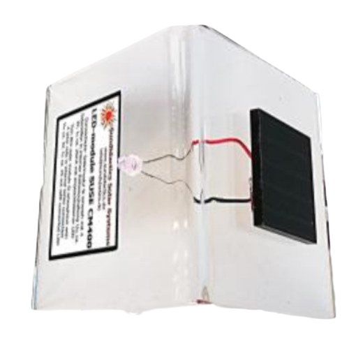 Solarmodul mit LED und Kabel