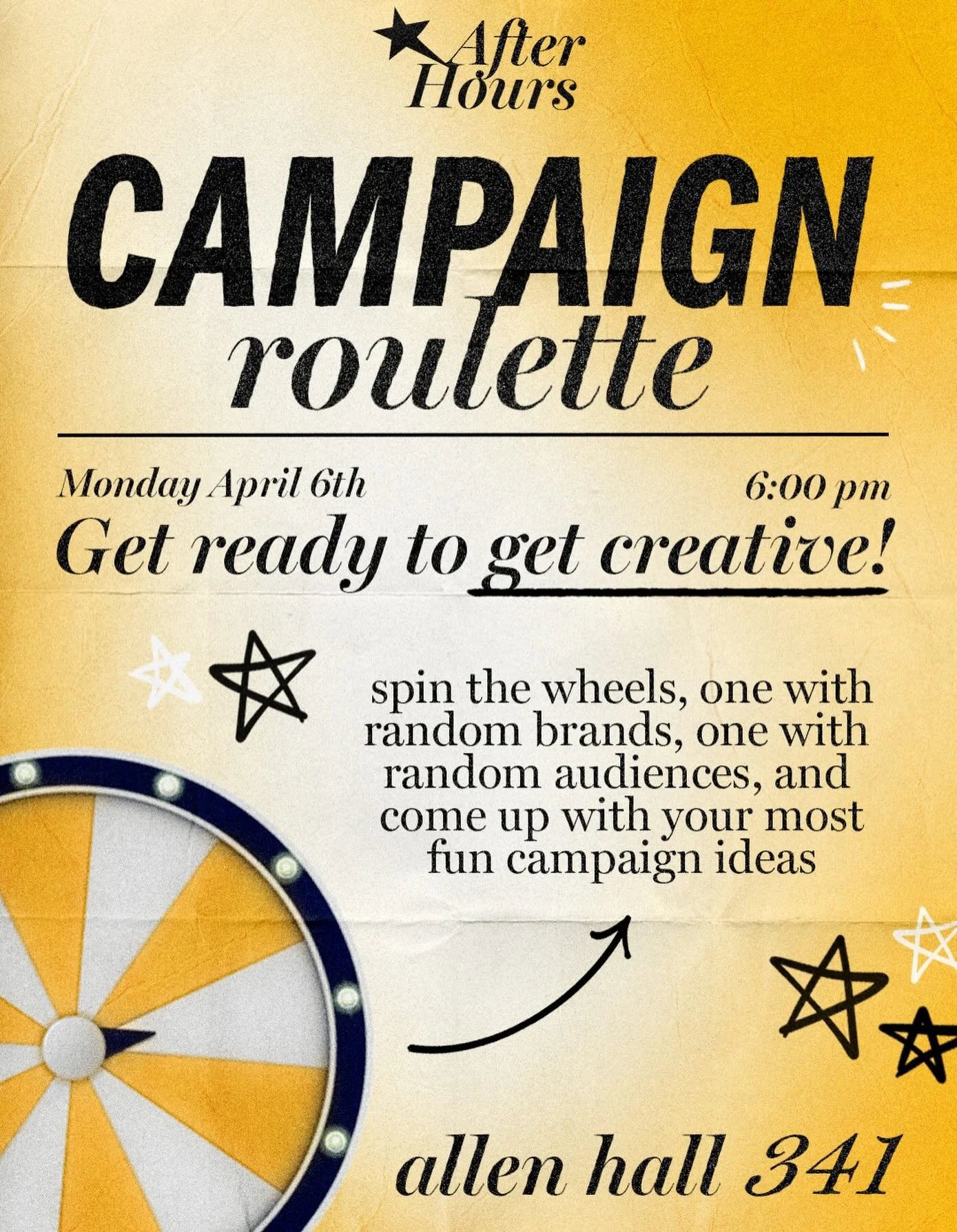 Welcome back after hours!! 

We are so excited for our first meeting of the term this Monday. We will be doing a bit of an after hours introduction for those who are joining us for the first time. Then we will do a campaign activity to meet new peopl