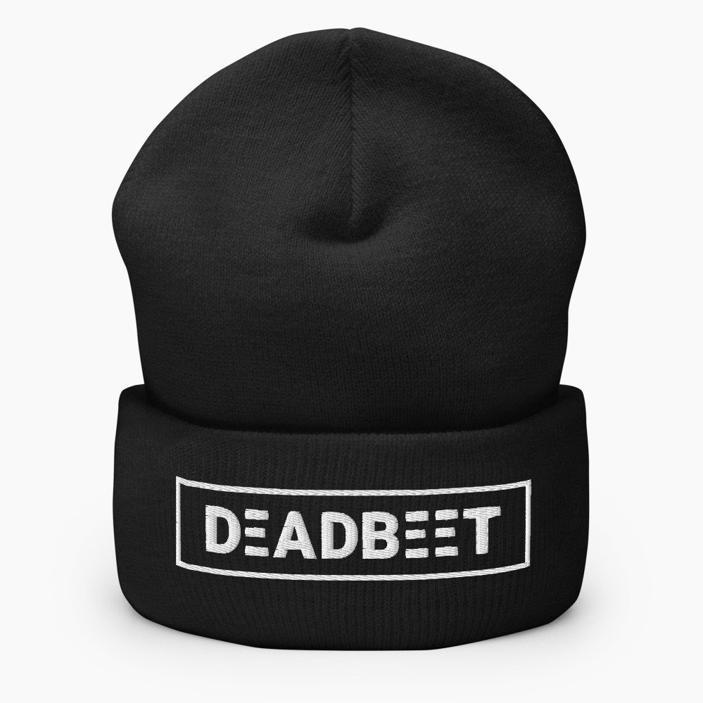 Black DEADBEET cuffed beanie