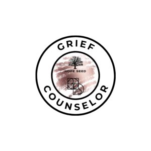 Logo for Crief Counselor featuring a tree, the words 'Hope Seed' and a stylized 'CB' inside a circle.
