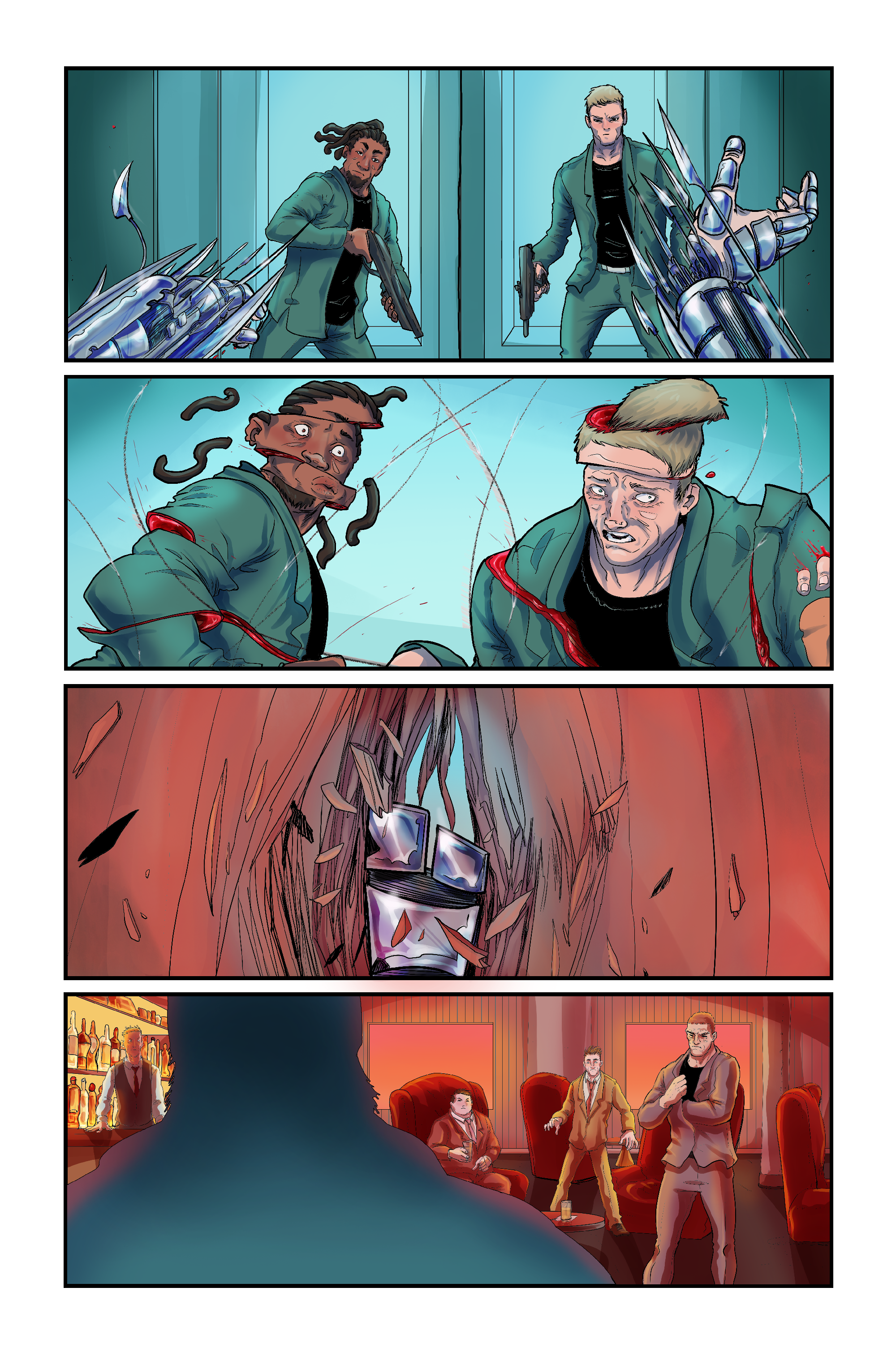 Exit City. Inks by Karl Mostert, story by Mark London.