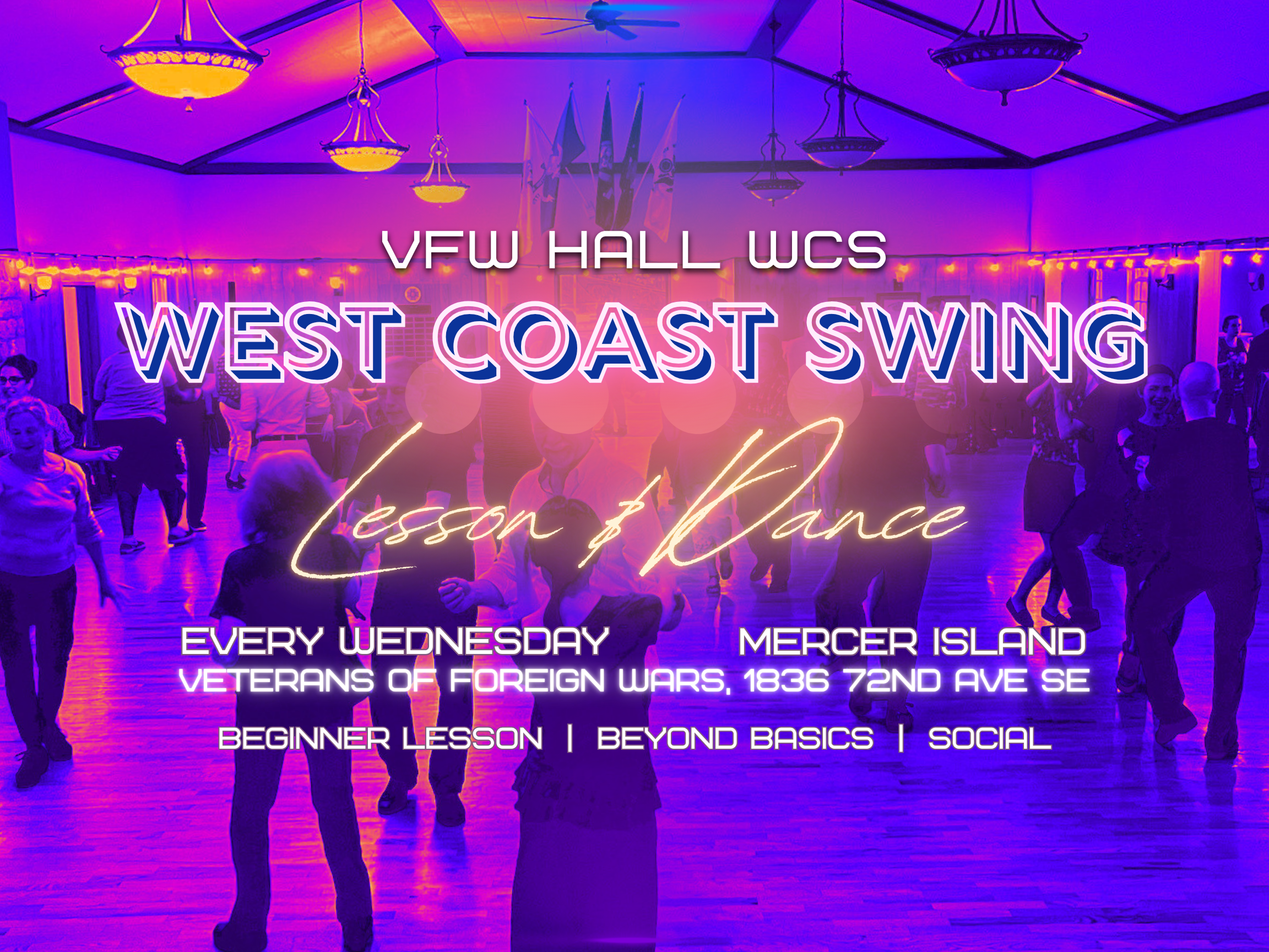 Wednesday Night Dance: West Coast Swing Lesson &amp; Social with DJ Rassamy | Mercer Island, WA 