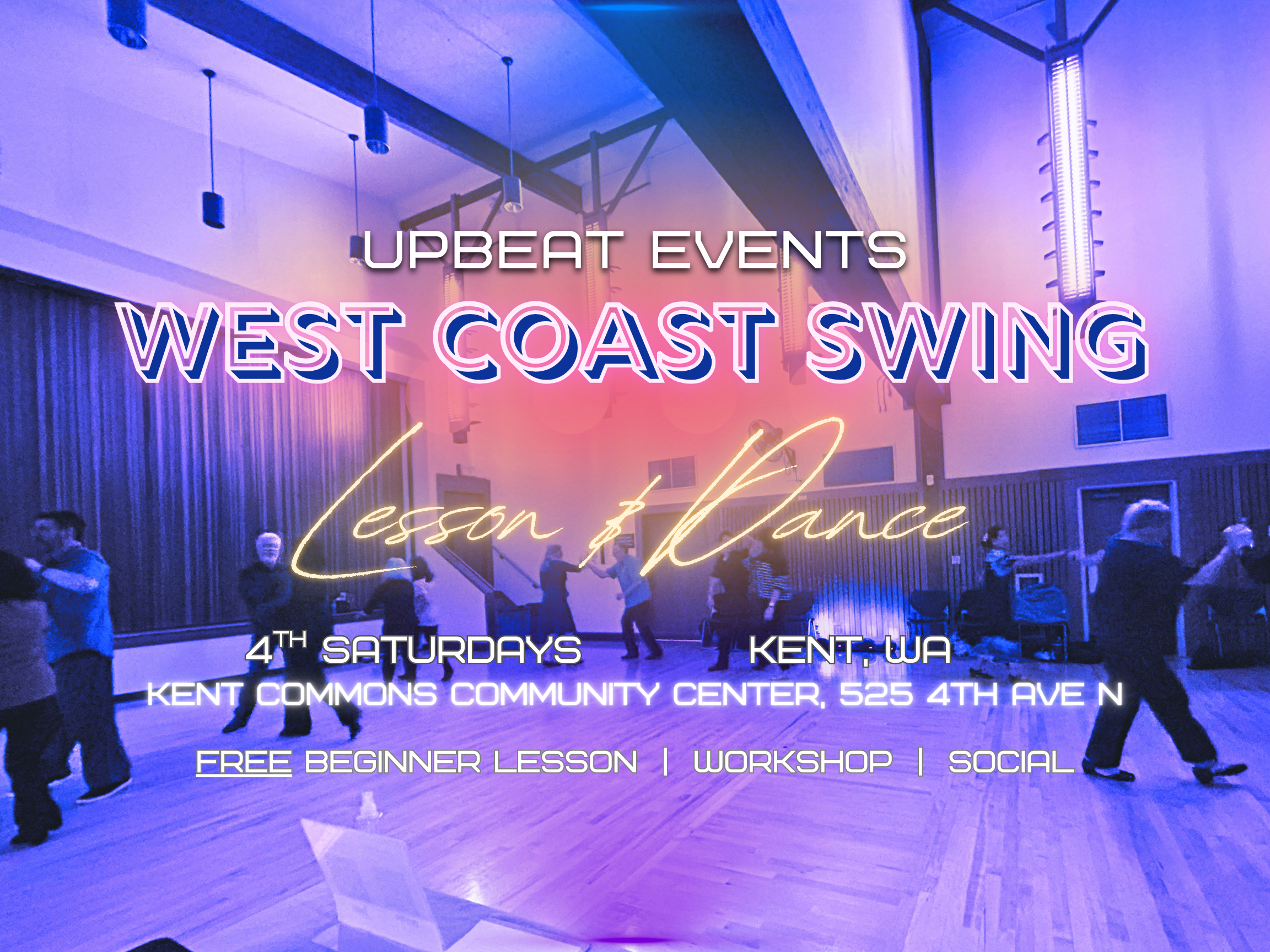 Flyer for West Coast Swing in Kent, WA.