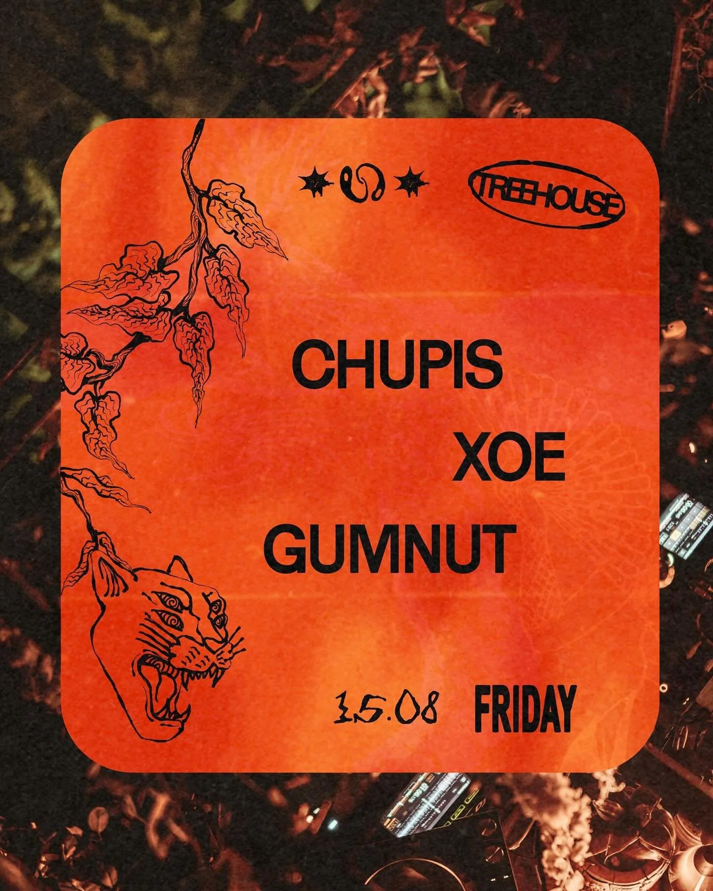 ꧁Friday 15.08꧂

Line-up: Chupis, Gumnut, XOE.

᪥ 4pm-3am
᪥ Entry 30 USD
᪥ Transport leaves from @hosteldebocaenboca , returns at 12am, 1am, 2am &amp; 3am
᪥ Cash only event
᪥ Smoke-free dance floor
᪥ Tickets via bio