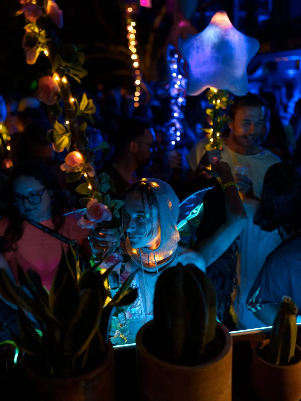 Flashback to some shots from 2023 NYE 🧚🏼&zwj;♂️ 

For that year the theme we chose was ~bioluminescent~ so all things glowing in nature, this year our theme is Celestial Wasteland; giving us the opportunity again to create another world inside our 