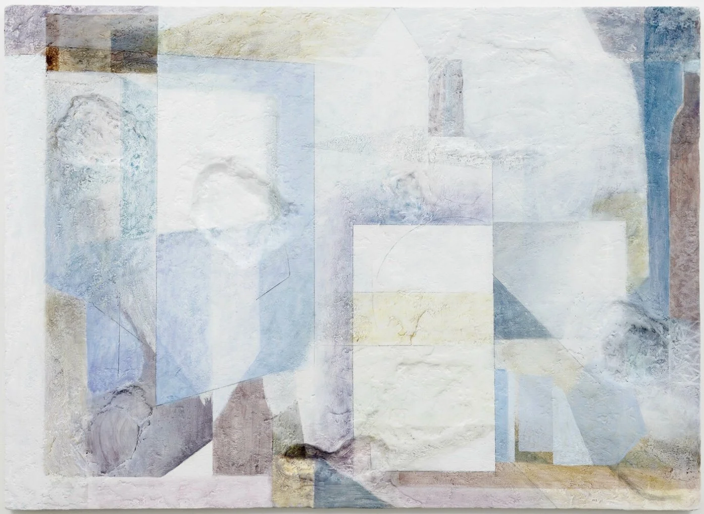 Mason Kimber, Perimeters of Light, 2025, acrylic, pencil, composite render, extruded polystyrene and wood, 90.5 x 125 x 3.5cm, USD8,000