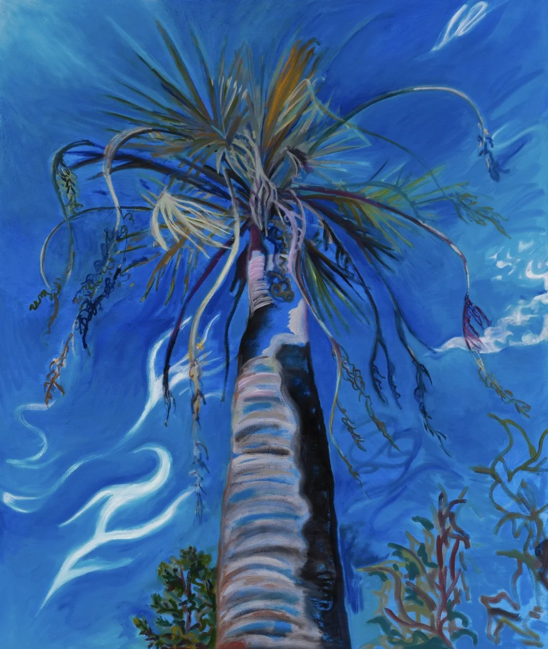 Mira Dancy, Singed Palm, 2025, oil on canvas