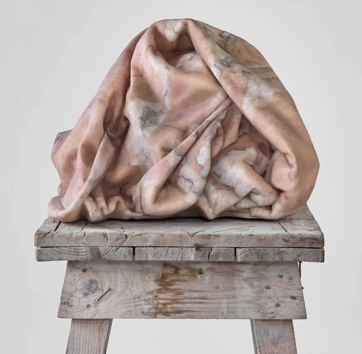 Alex Seton, A Tender Rind, 2026, Rosa Portugal Marble, Unique Ed. 3/3, 45 × 55 × 55cm, 100kg