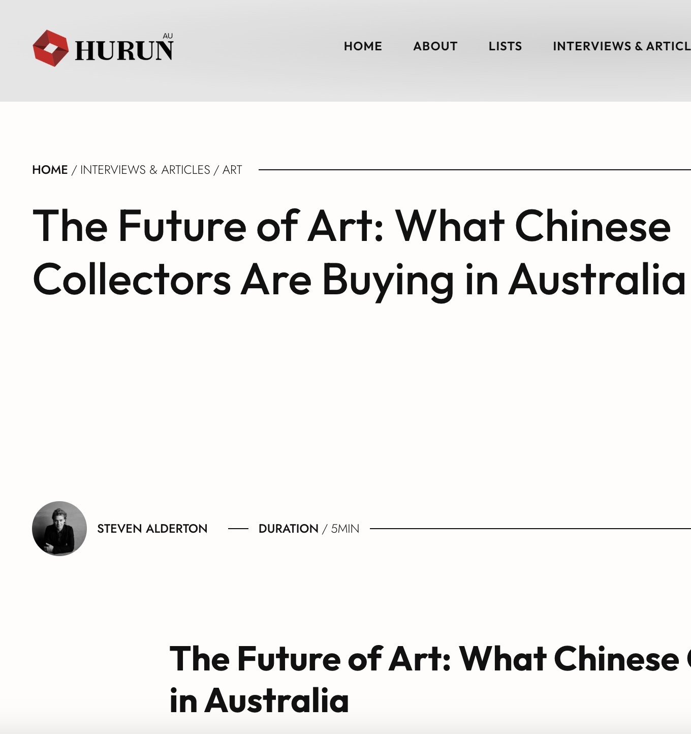 What Chinese Collectors are buying in Australia