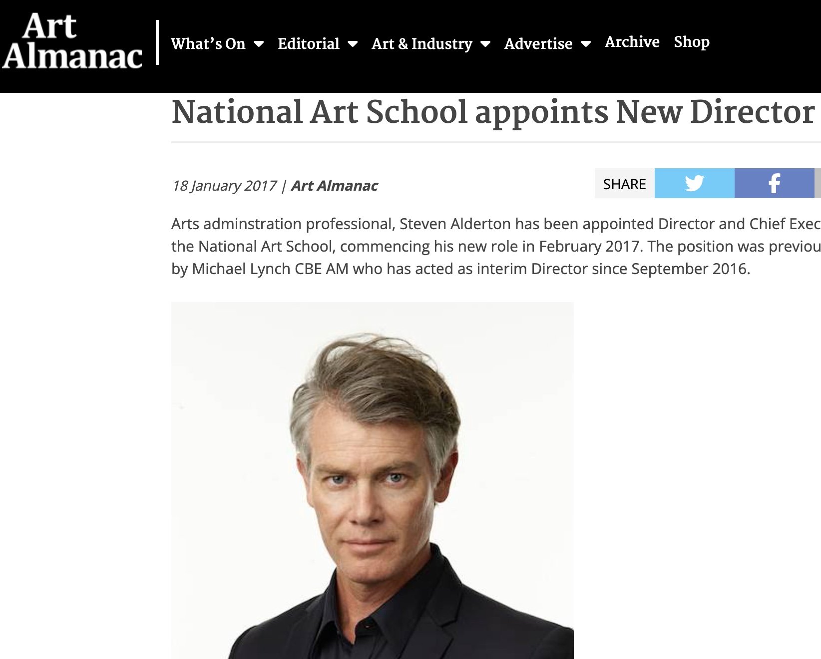 National Art School appointment as Director and CEO