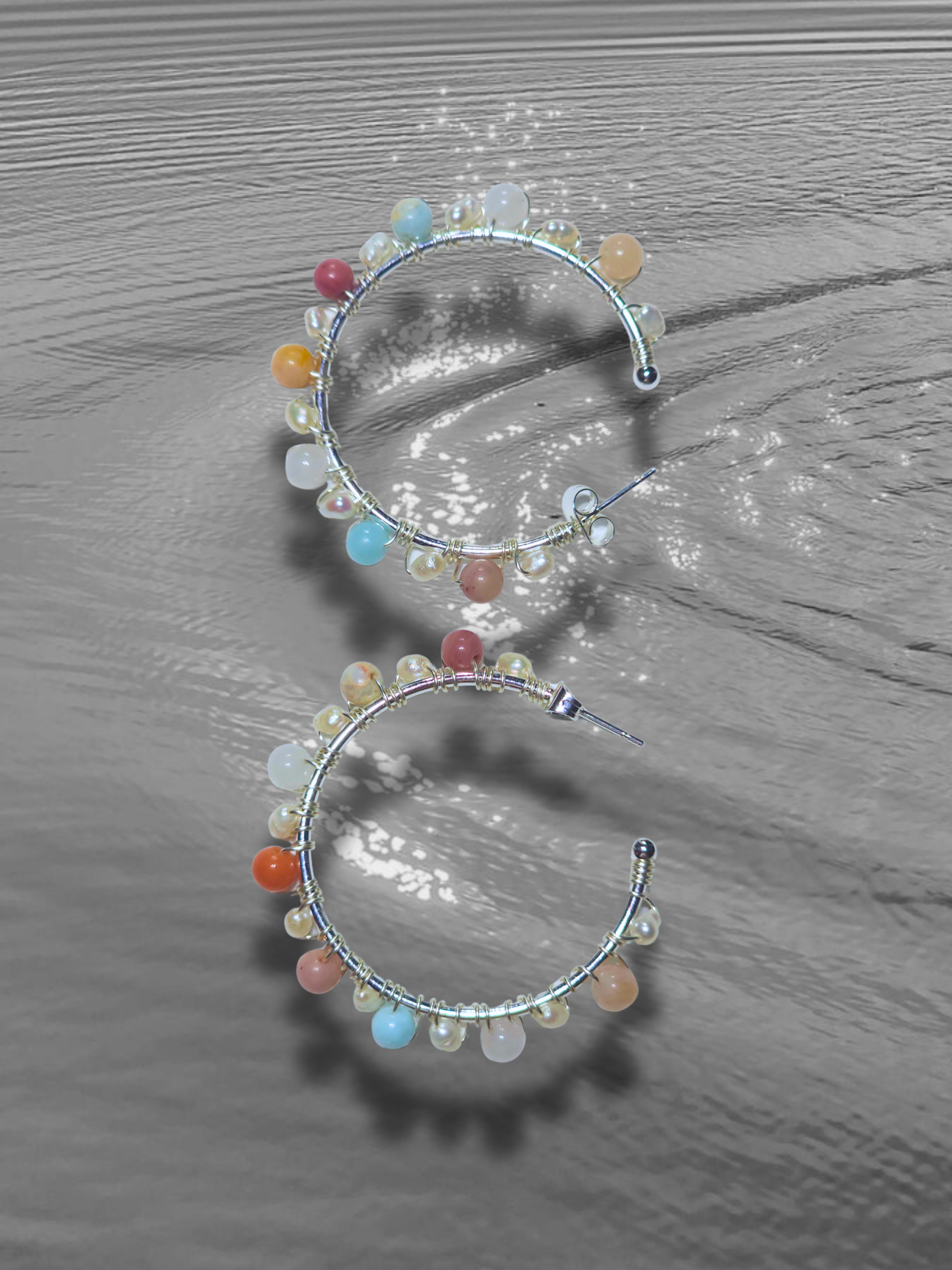 Reef Hoops in Silver