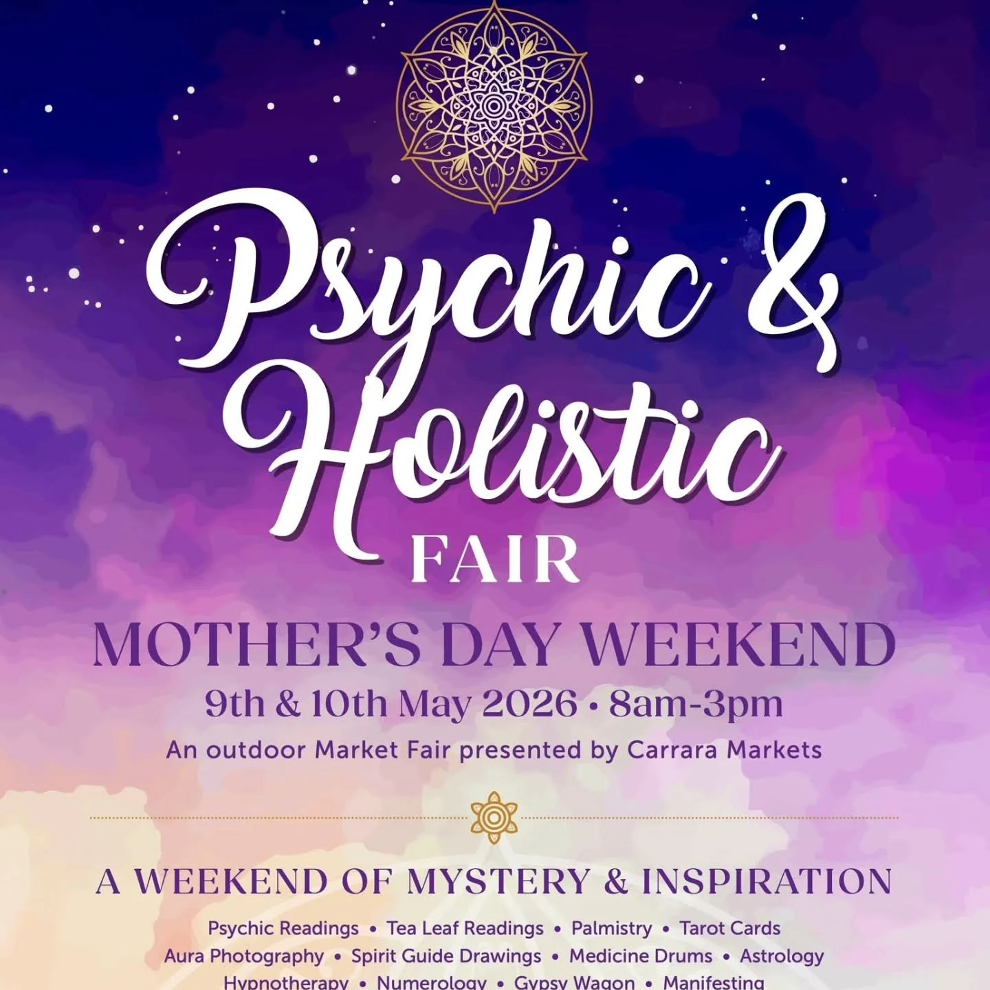 I&rsquo;ll be at the Psychic &amp; Holistic Fair this Mother&rsquo;s Day weekend with my jewellery collection, made with intention and love 🤍
Come wander, discover something special, and soak in the energy 🌙
See you there 🩷
♡
♡
#carraramarkets #IA