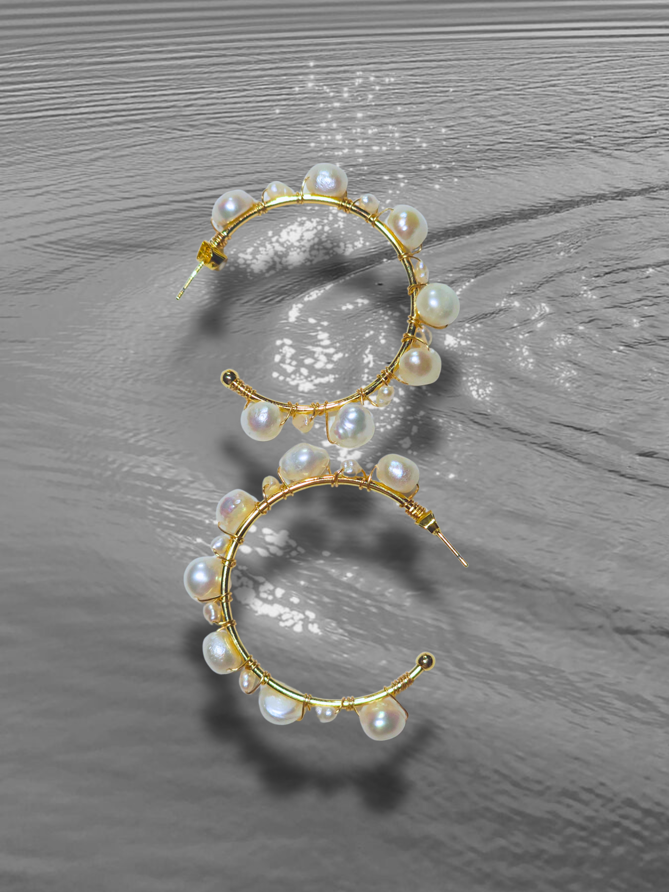 Nerida Pearl Hoops