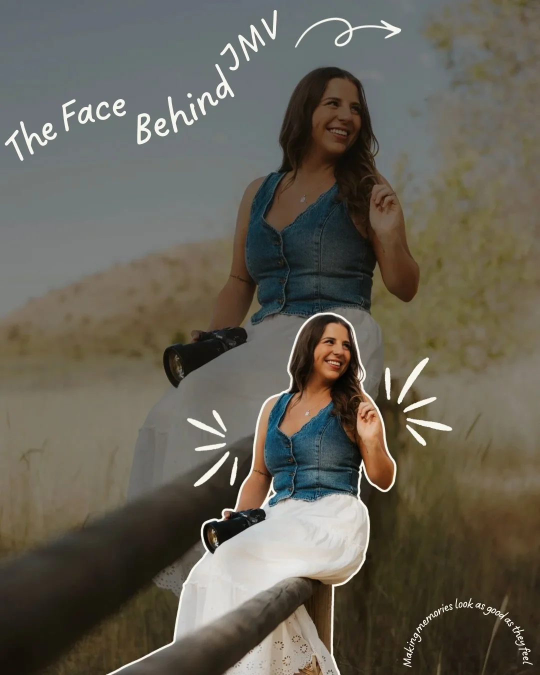 Reintroducing the face behind JMV 🤍✨

Let&rsquo;s create something meaningful for you. Head to my website to inquire &amp; plan your dream session!!!

Photos taken by @baleyleighann.photography &amp; edited by me! ✨