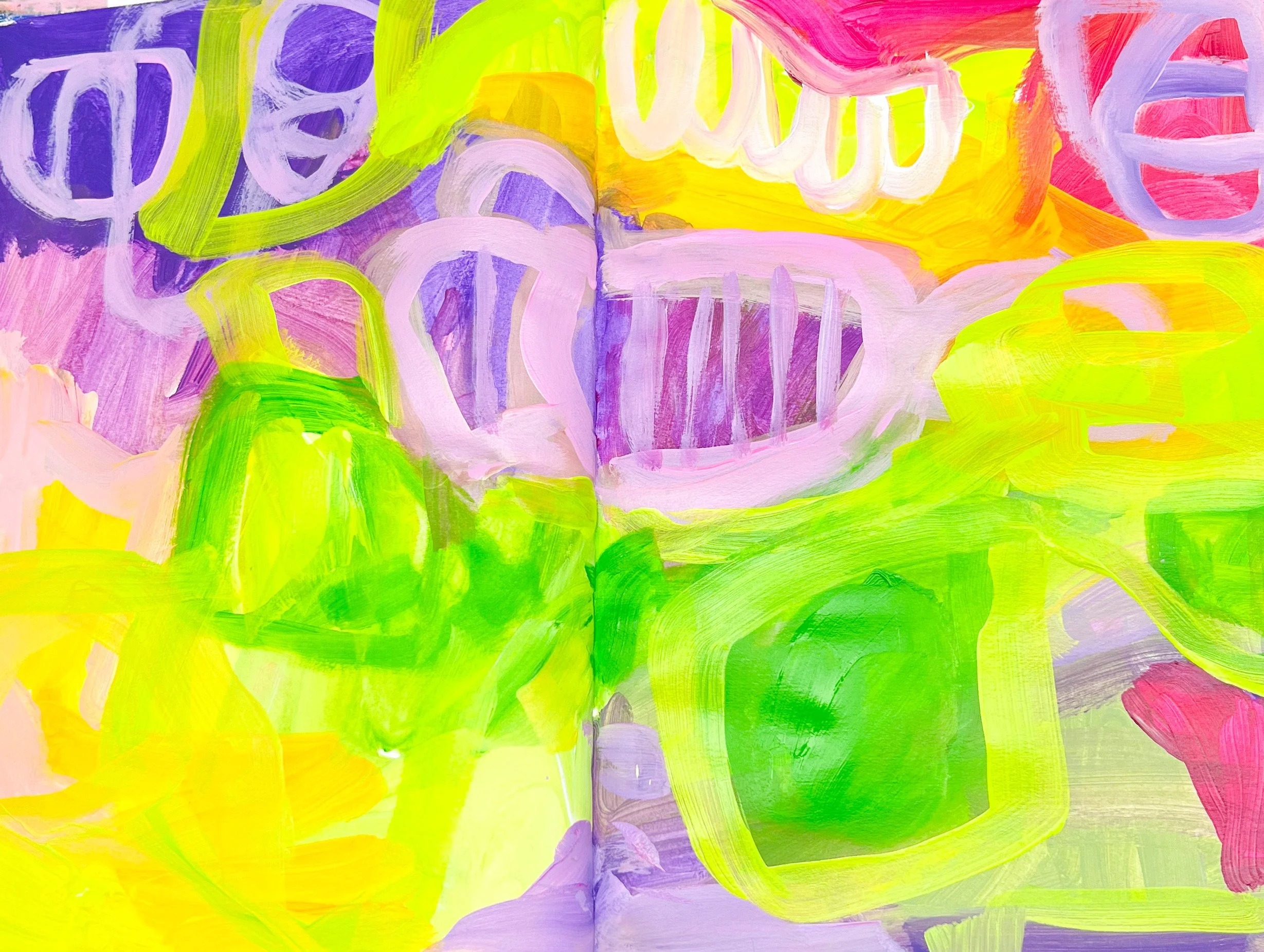 Abstract art bright and bold