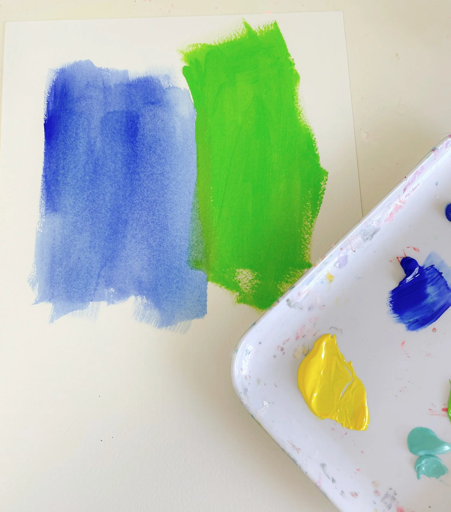 Blue and yellow color palatte