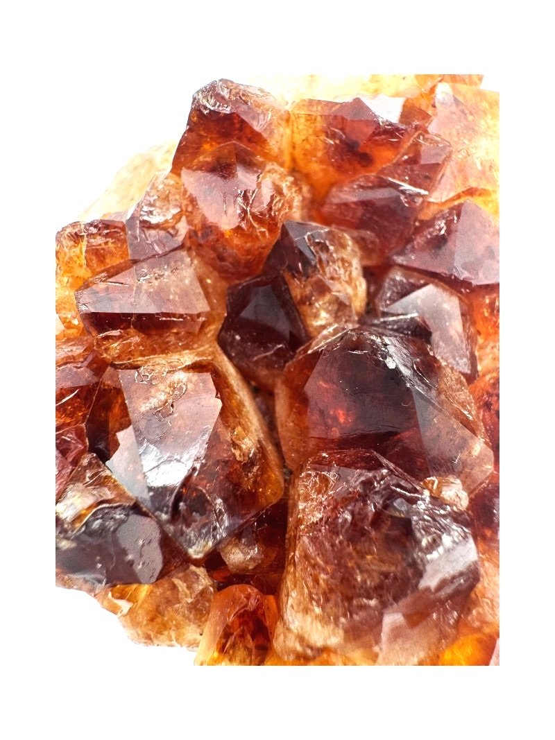 Citrine Cluster brown gold orange