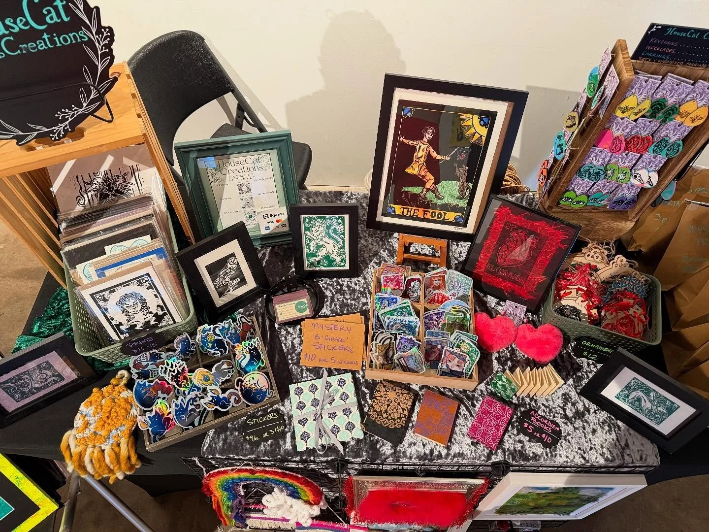 All set up at the Third Eye Carnival at @blobackgallery with some amazing deals! My work has never been priced this low! Help me clear out some old inventory and make room for new work and check out the incredible TRUTH show while you&rsquo;re here! 