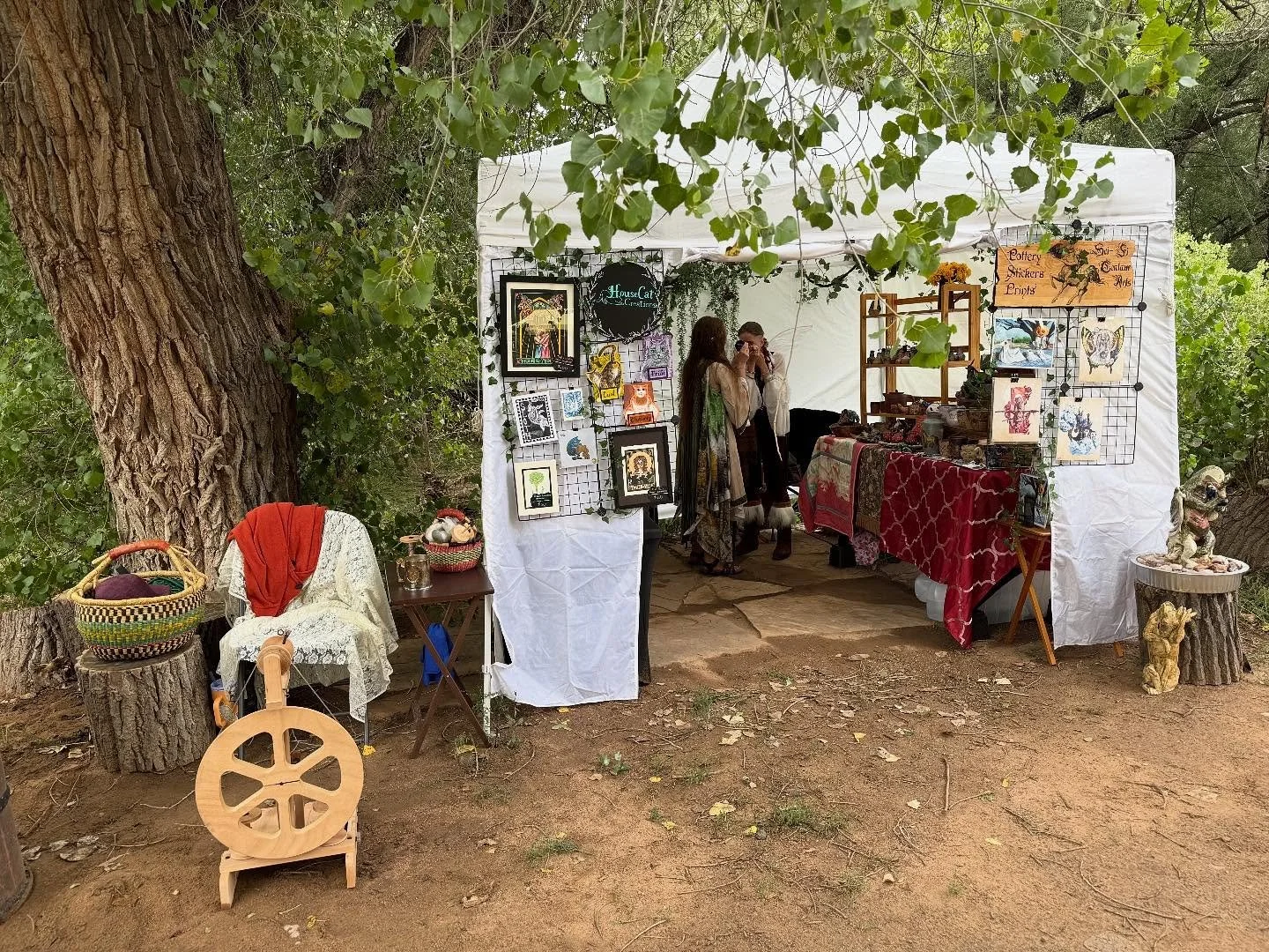 Renfaire was a blast as always! We had the most gorgeous cool weather and though the clouds kept the crowds away a bit on Saturday, I will gladly trade a few sales for not getting heat stroke! I always have so many lovely interactions at faire and th