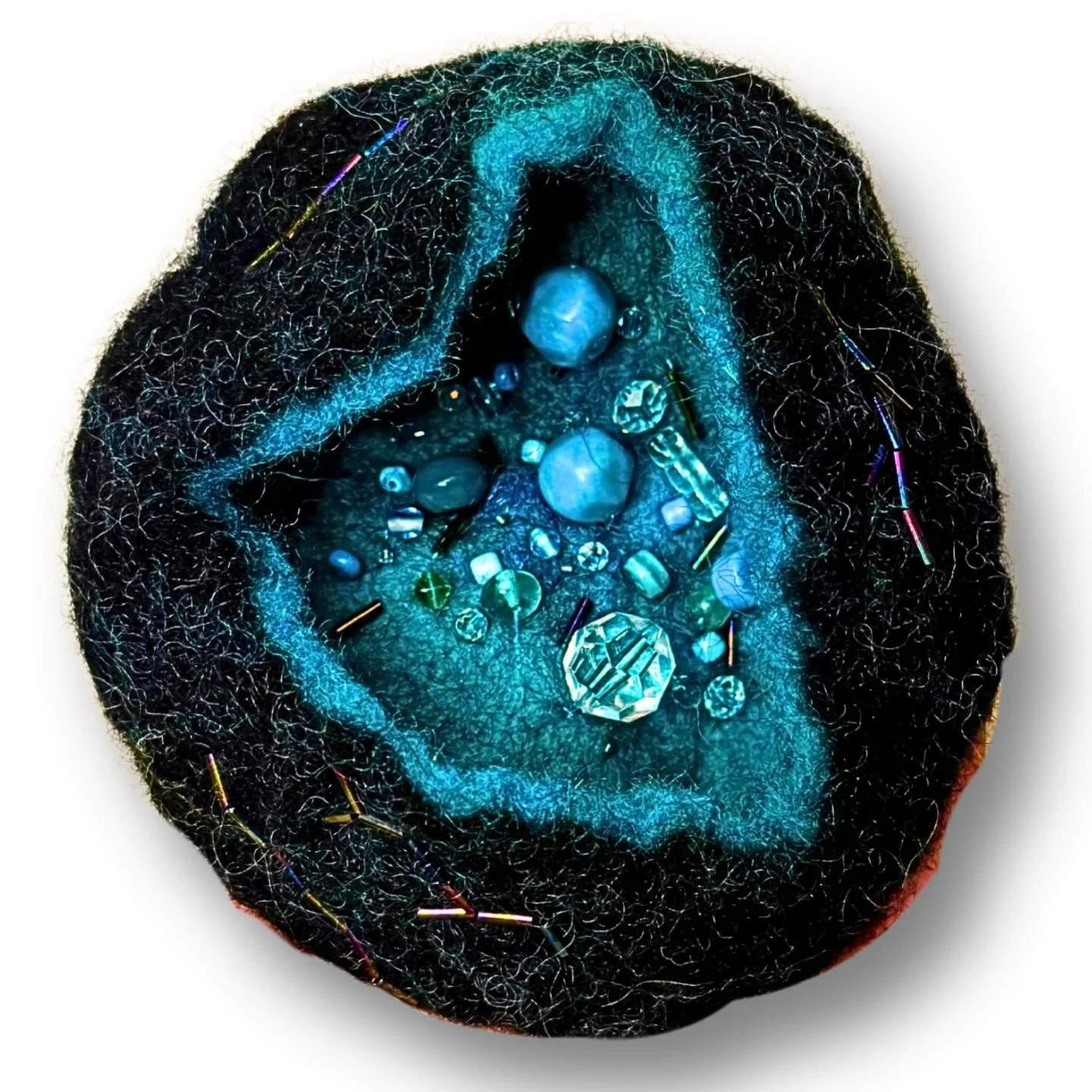 The Hermit (SOLD) - soft sculpture - The Hermit card in tarot represents withdrawal and introspection, removing the self from the exterior world to move inward and process and discover alone for a while. The new year came very peacefully for me. I sp