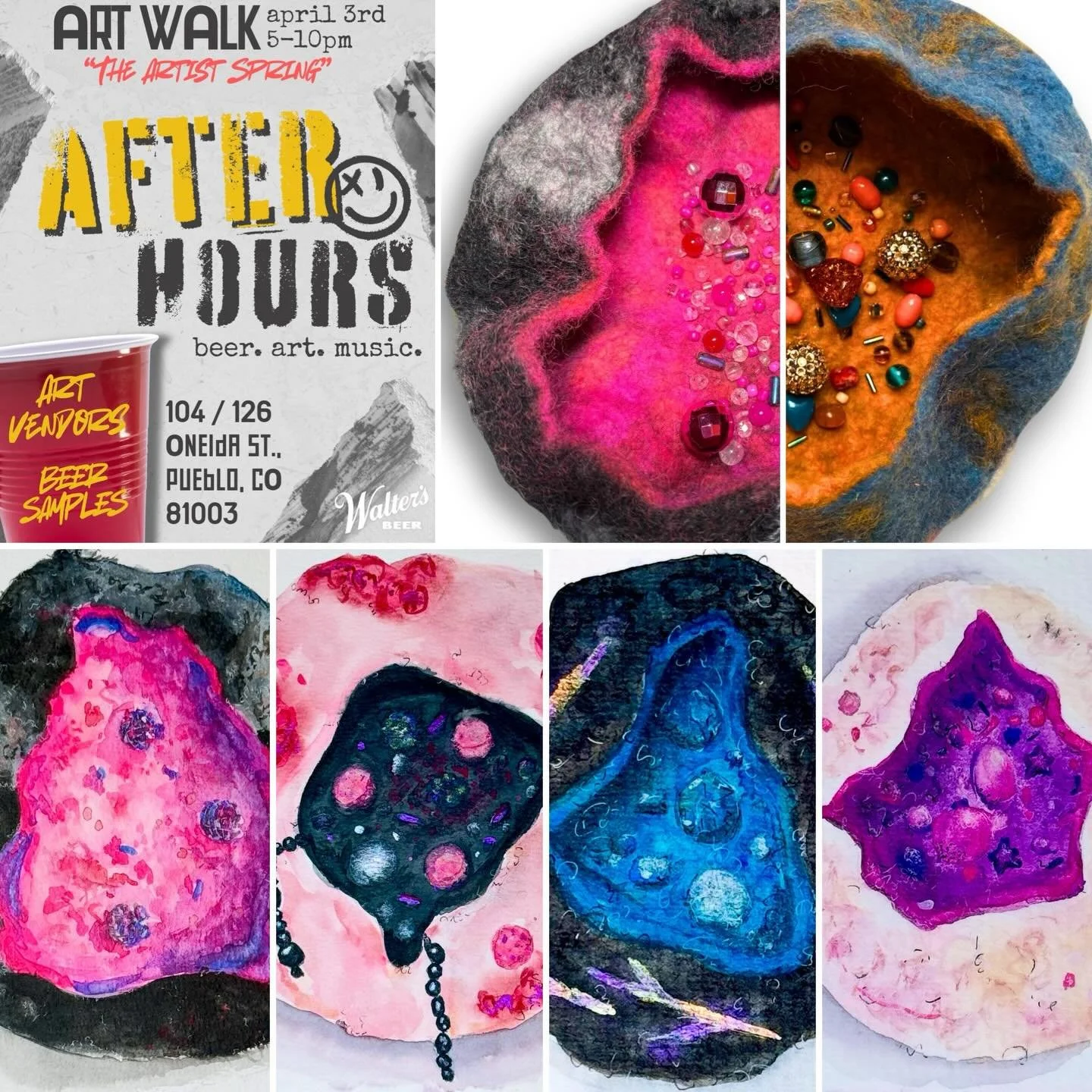 Spring has sprung! Here are some of the places you can find me this month! 

Galleries:
Pueblo Art Guild Liminal Space Gallery - Square Show
Walter&rsquo;s Brewery with Root &amp; Mineral and E-Iron Heart Studio - The Artist Spring
Pueblo Art Guild -