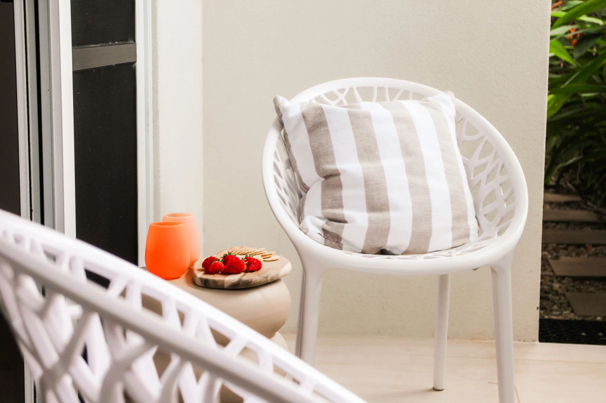 Private patio accessible from Haven Suite