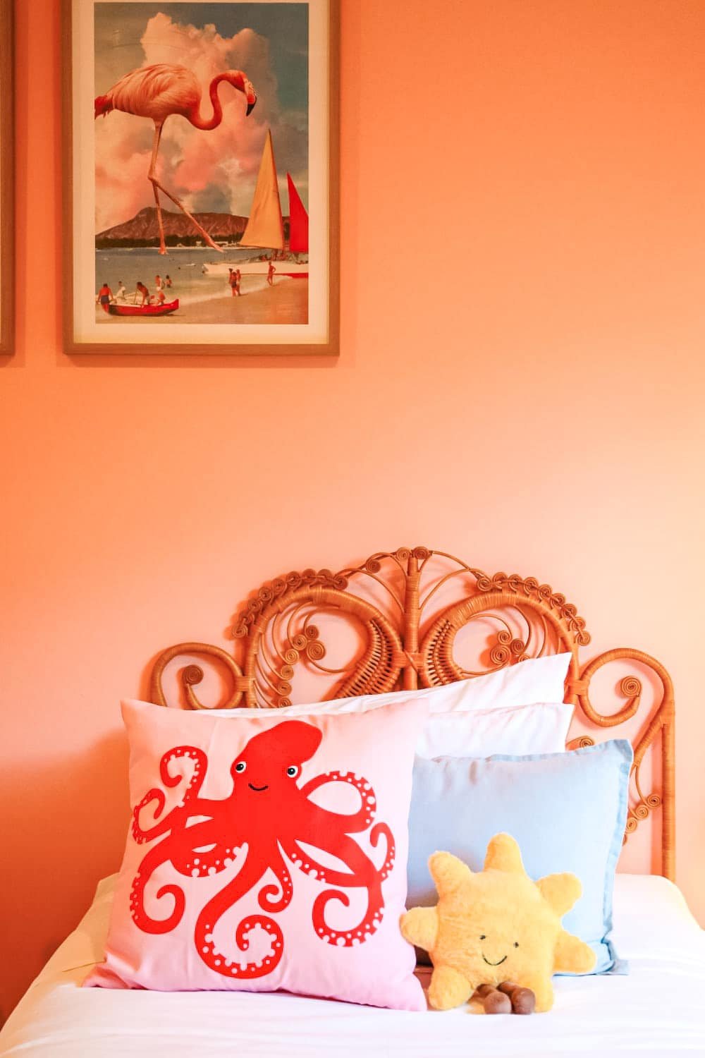 a splash of colour and whimsy in the twin room