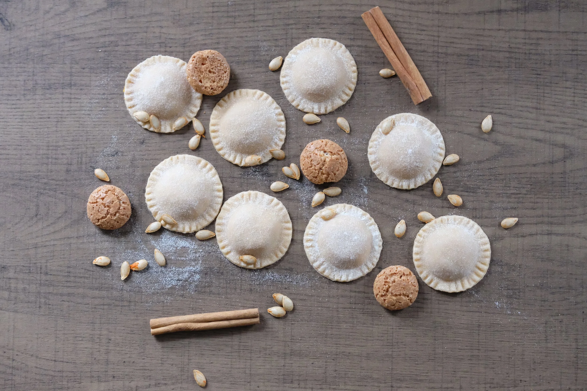 Tortelli di zucca alla mantovana / Squash ravioli Mantua style (V) or (VG)