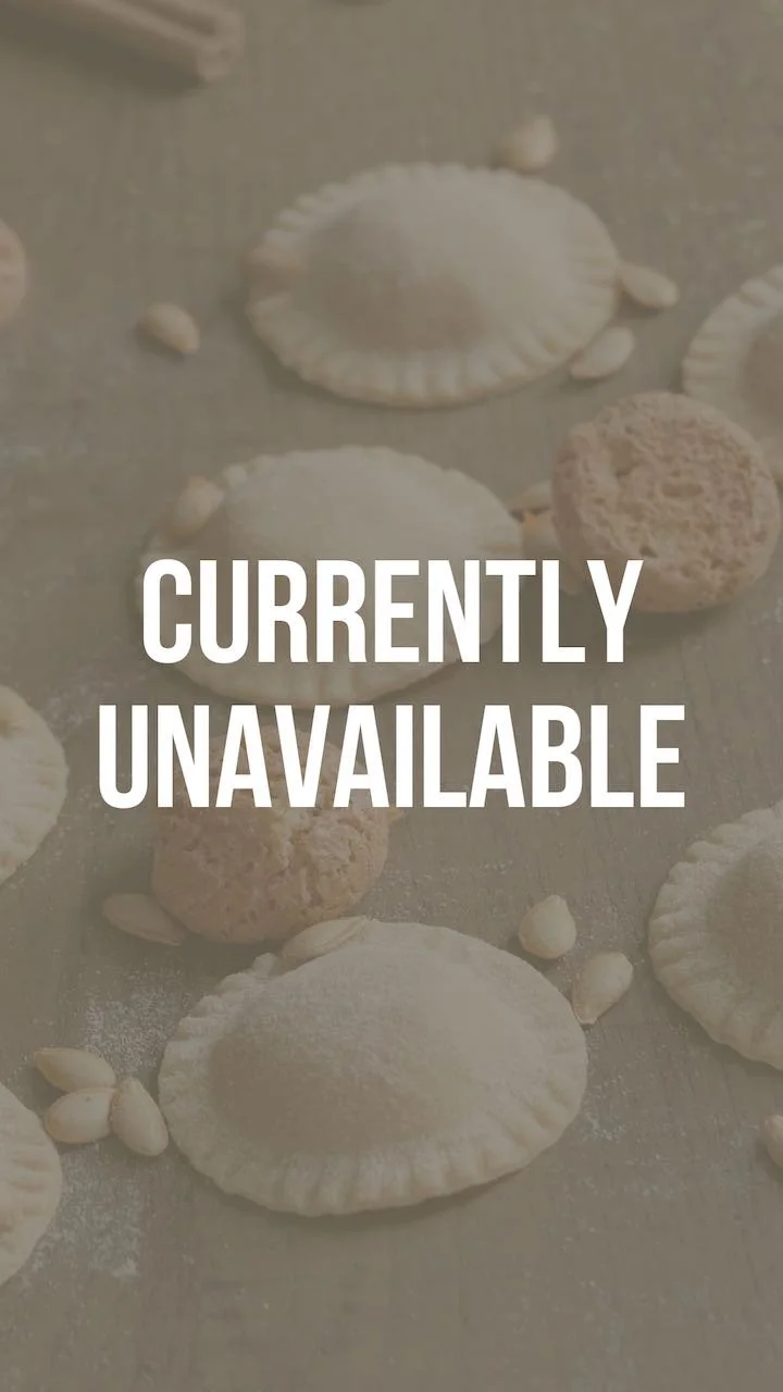 Tortelli di zucca alla mantovana / Squash ravioli Mantua style (V) or (VG)