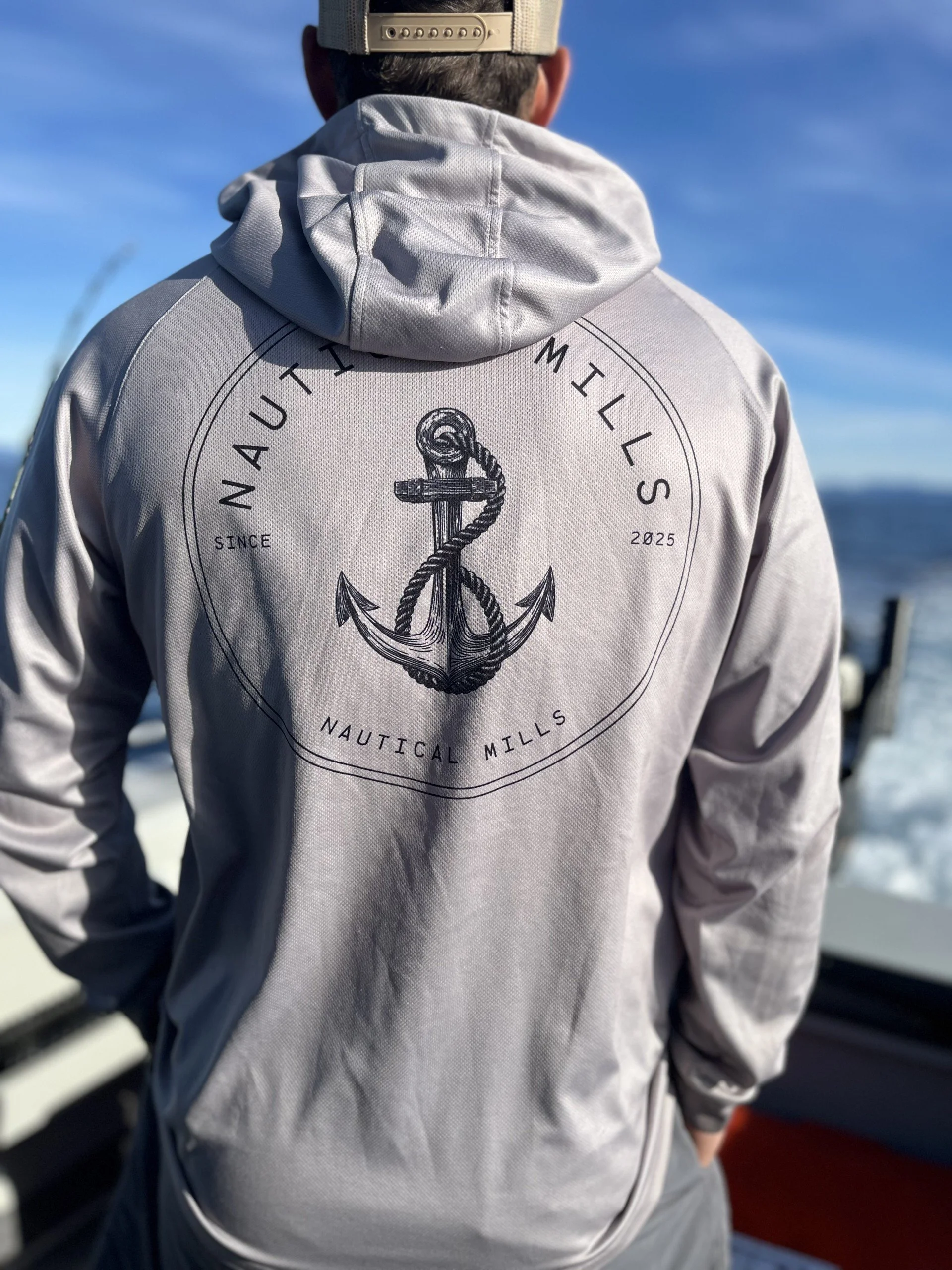 Long Sleeve Hooded Sun Shirt (Grey)