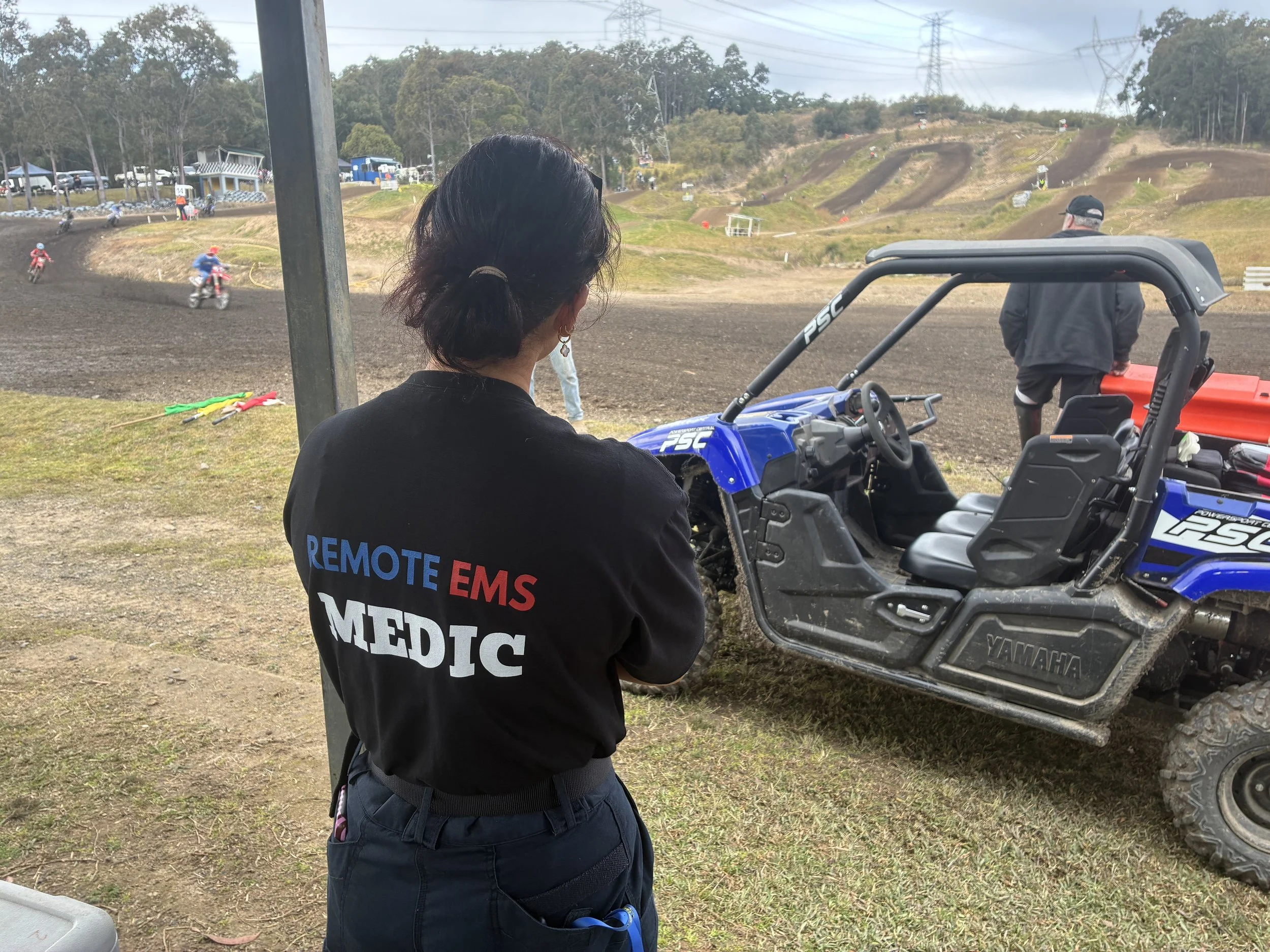 Remote EMS motocross event medical clinician