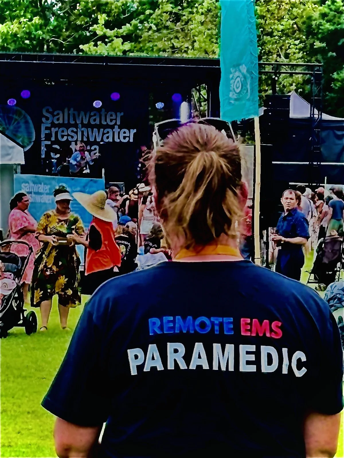 Remote EMS paramedic providing festival medical services on the Coffs Coast