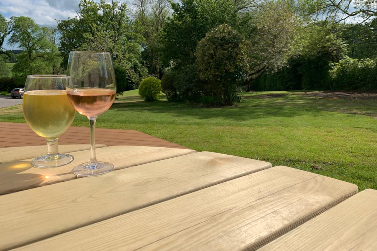 New decking area for The Old Shooting Lodge 