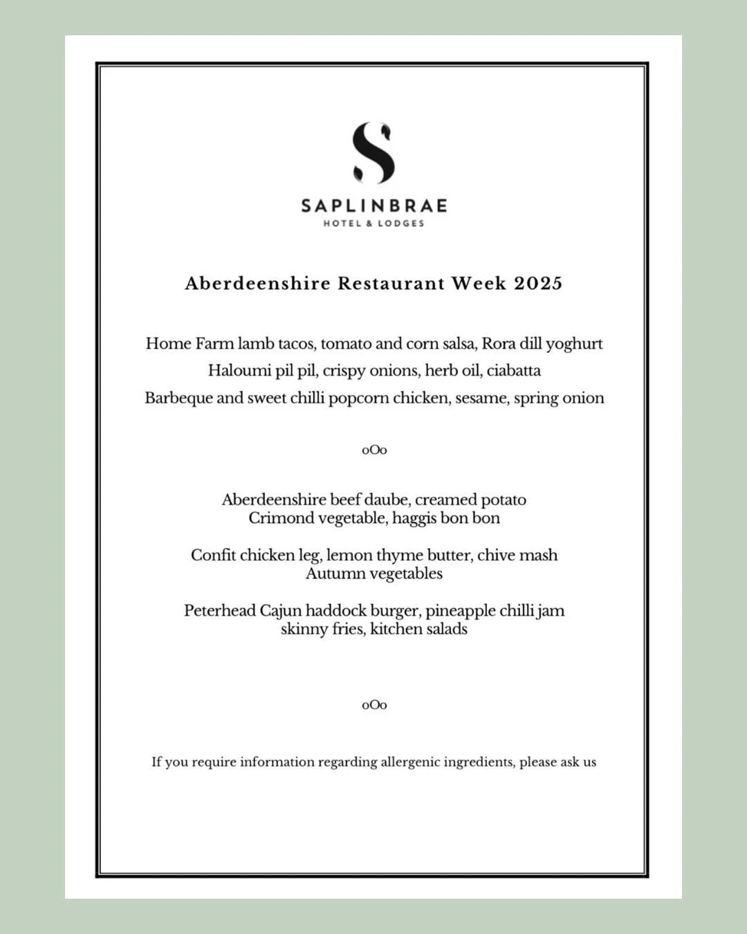 We’re excited to share our Aberdeenshire Restaurant Week menu!πΏ
With dishes featuring incredible lamb and beef from Jo & Noel’s family farm in Aberdeenshire, Peterhead haddock, and Rora yogurt, our chefs have crafted a cosy, comfort