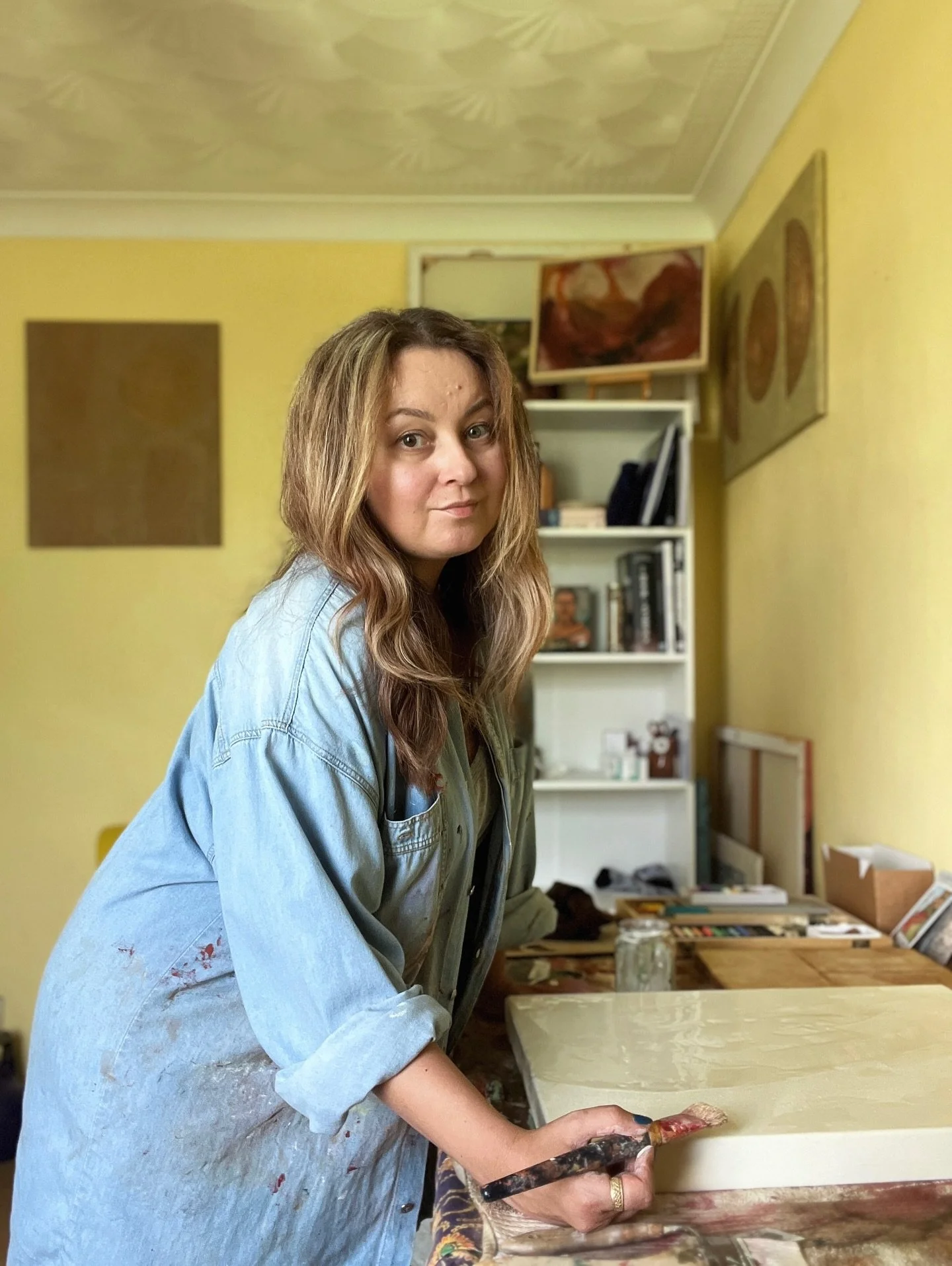 Sometimes the first layer of paint feels effortless. 
Other times, it&rsquo;s like a leap of faith. 

I am starting to feel at home in both scenarios. 
Trust and flow. 

#AbstractArt #ArtistLife #ArtInProcess #ContemporaryArtist #WorkInProgress #Abst