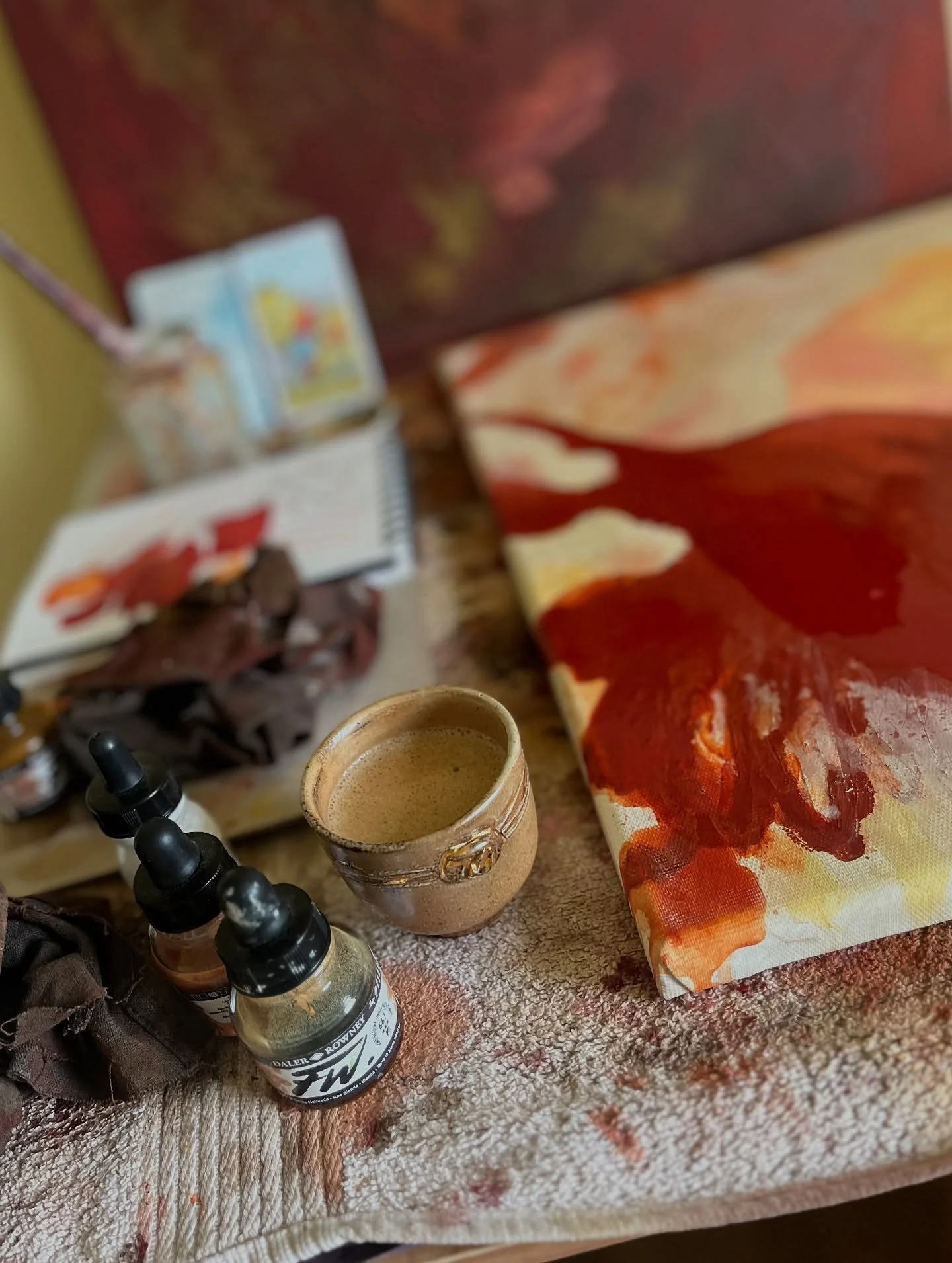 I like to begin with cards: a quiet guidance before I reach for colour or brush, or my fingers 😁

No pressure to figure it out but meet myself where I&rsquo;m at. 

Sometimes I write. Sometimes I don&rsquo;t.
But this beginning has become an importa