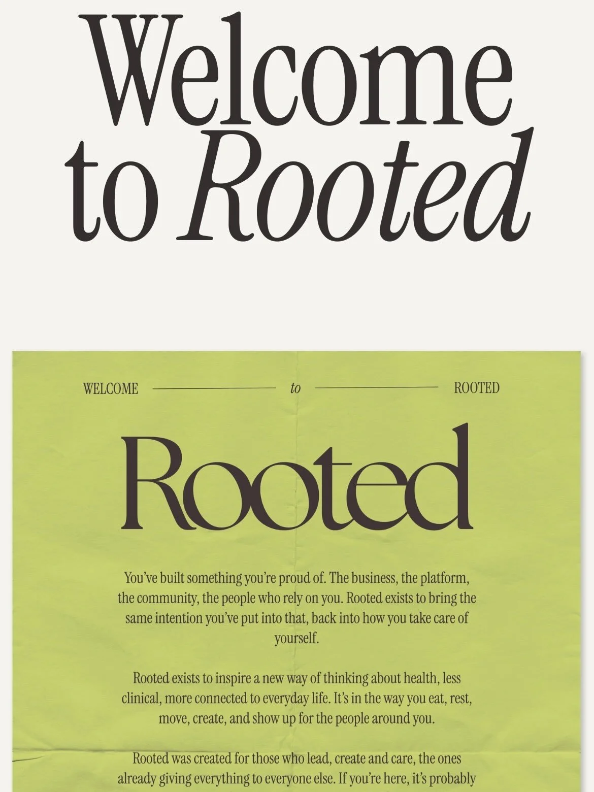 My updated website is now live!

ROOTEDBYLC.CO.UK

How to work together, my journey to Rooted and now The Rooted Edit.

Whilst I&rsquo;ve been coaching on the foundations of health, I&rsquo;ve also been working on the foundations of my business, to g