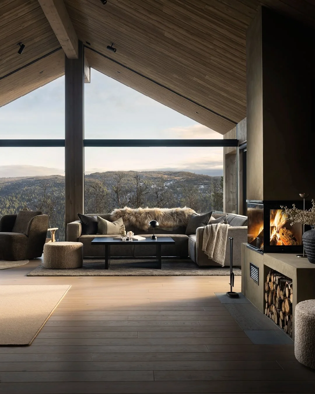 Visste du at du n&aring; kan velge et m&oslash;rkt, b&oslash;rstet panel som standard i hytteleveransen din? 🤎
&nbsp;
Panelet er perfekt for deg som &oslash;nsker et dempet og sofistikert hytteinteri&oslash;r. Med sin b&oslash;rstede overflate fremh