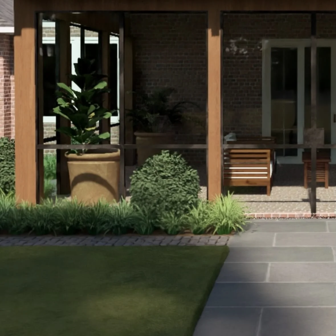 Every project has a story &mdash; this one is about two people, two styles, and one beautiful chapter ahead. Preliminary designs for a retirement renovation merging modern minimalism with classic Southern charm. Patio extension for evenings surrounde